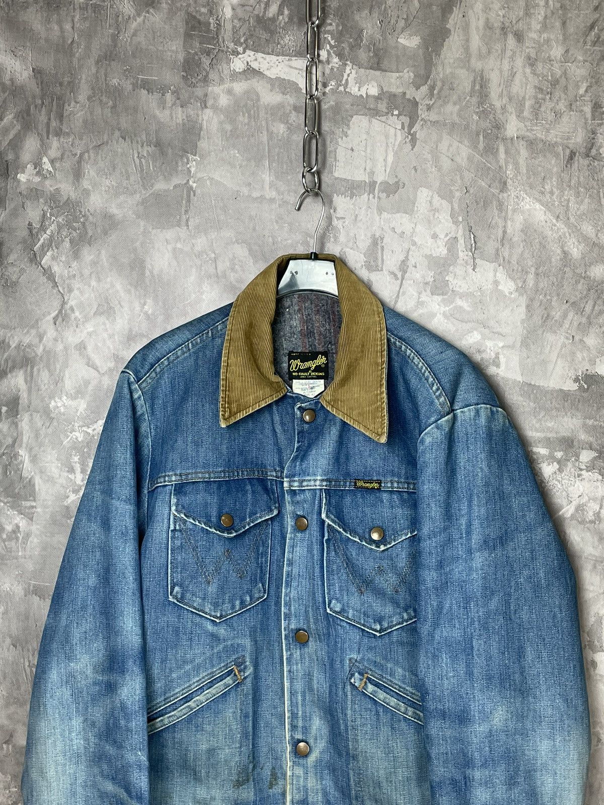 Japanese Brand × Vintage × Wrangler Vintage Wrangler 90s Denim Bomber Jacket Size US XS / EU 42 / 0 - 2 Thumbnail