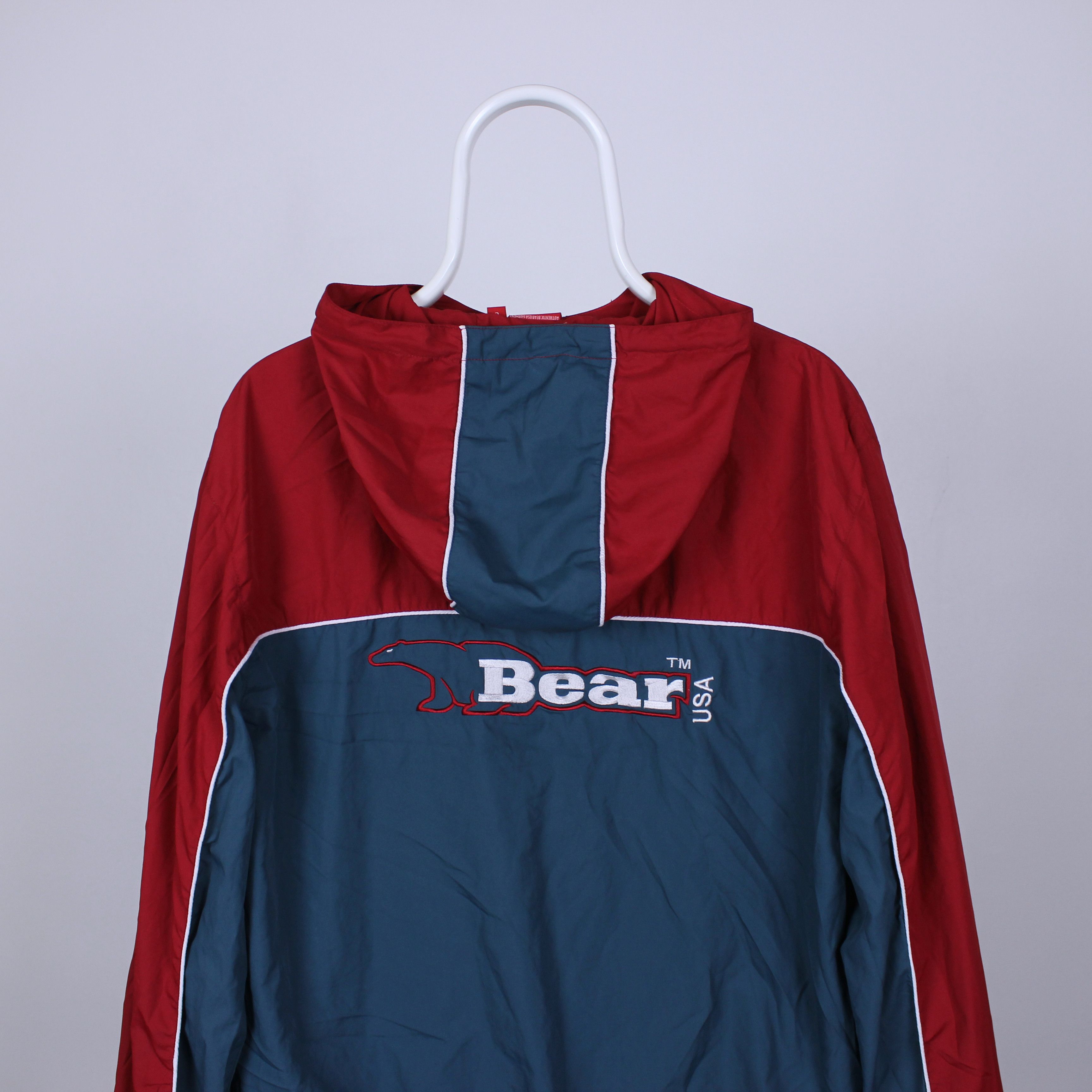 Vintage Bear usa light jacket men big logo red L Size US L / EU 52-54 / 3 - 1 Thumbnail