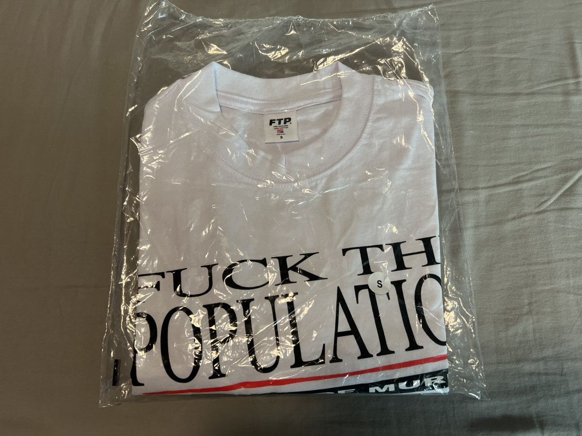 Fuck The Population FTP World of Murder Tee Sz Small White Size US S / EU 44-46 / 1 - 3 Thumbnail