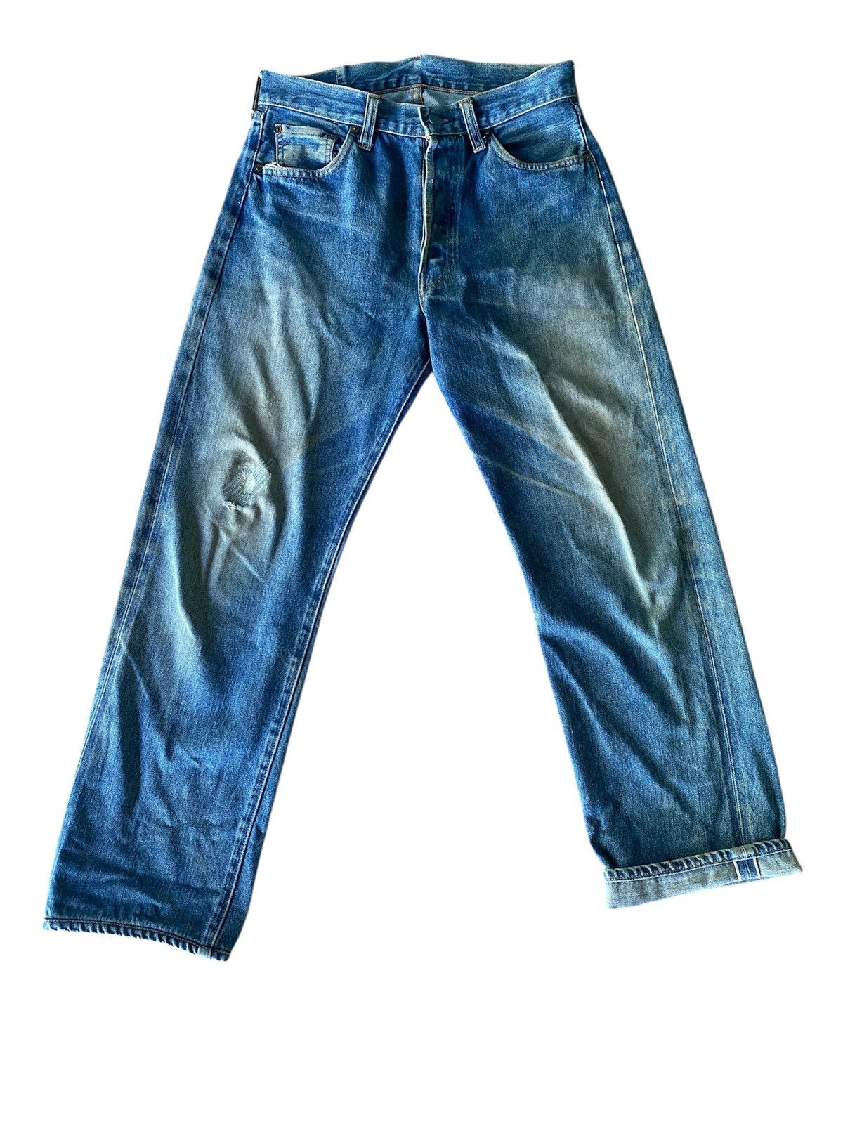 Levi's Vintage Clothing Vintage 90s Levi’s Big E Nicely Faded Selvedge Made In USA Size US 30 / EU 46 - 2 Thumbnail