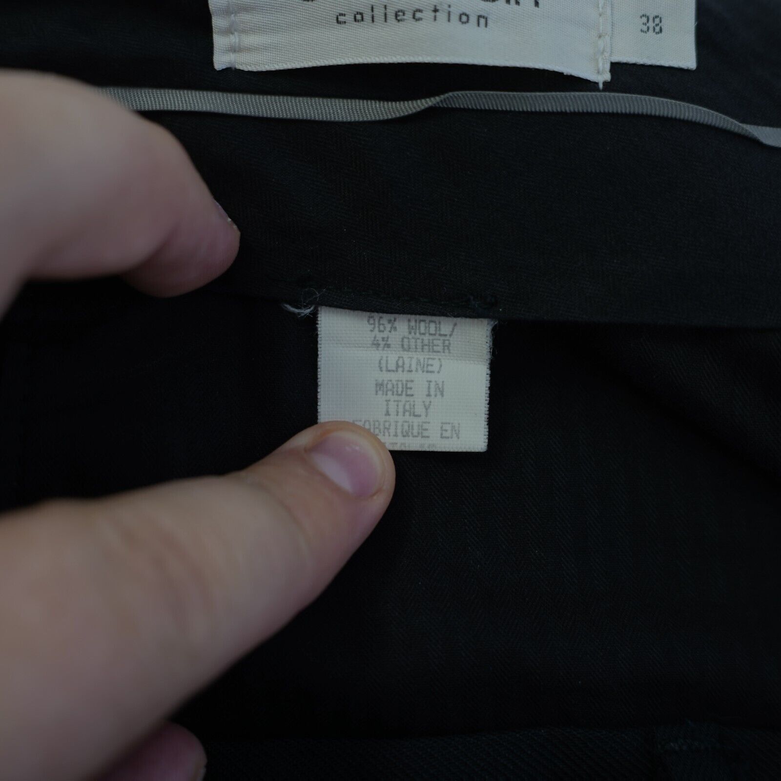 Calvin Klein Calvin Klein 38/30 Black Wool Flat Front High Rise Dress Pan Size 38R - 6 Thumbnail