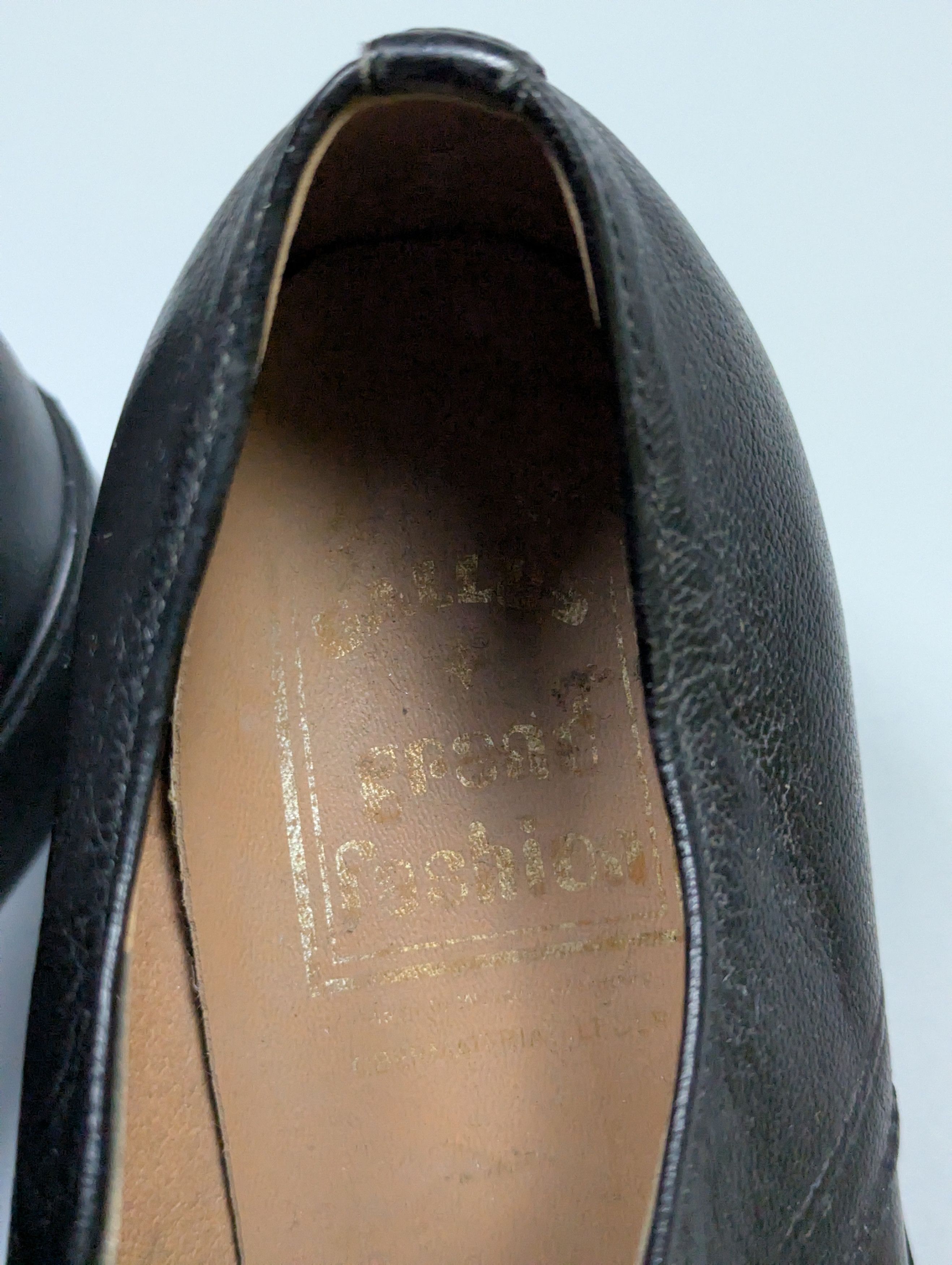 Vintage Vintage Gallus 70s 80s Black Leather Chunky Wide Toe Shoes Size US 9 / EU 42 - 19 Thumbnail