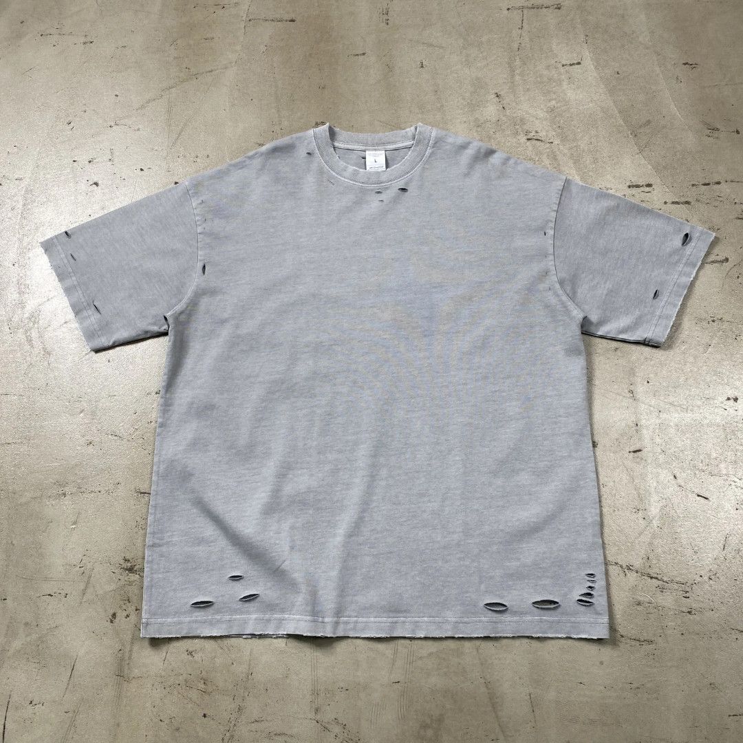 Japanese Brand Hole Distressed Street T-shirt Vintage (4 colours) Size US XXL / EU 58 / 5 - 1 Thumbnail