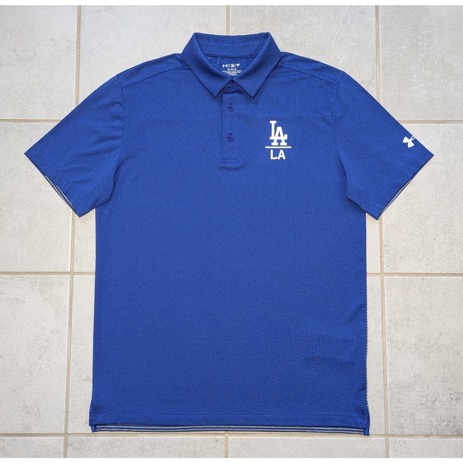 Under Armour Under Armour Men's Medium LA Dodgers Blue Golf Polo Shirt Size US M / EU 48-50 / 2 - 2 Thumbnail