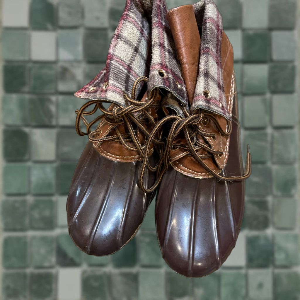 Vintage YOKI Duck Rainboots Waterproof Women Size 8 Brown Boots Rain Boot Women Waterproof Rubber Round Toe Size US 8 / IT 38 - 1 Thumbnail