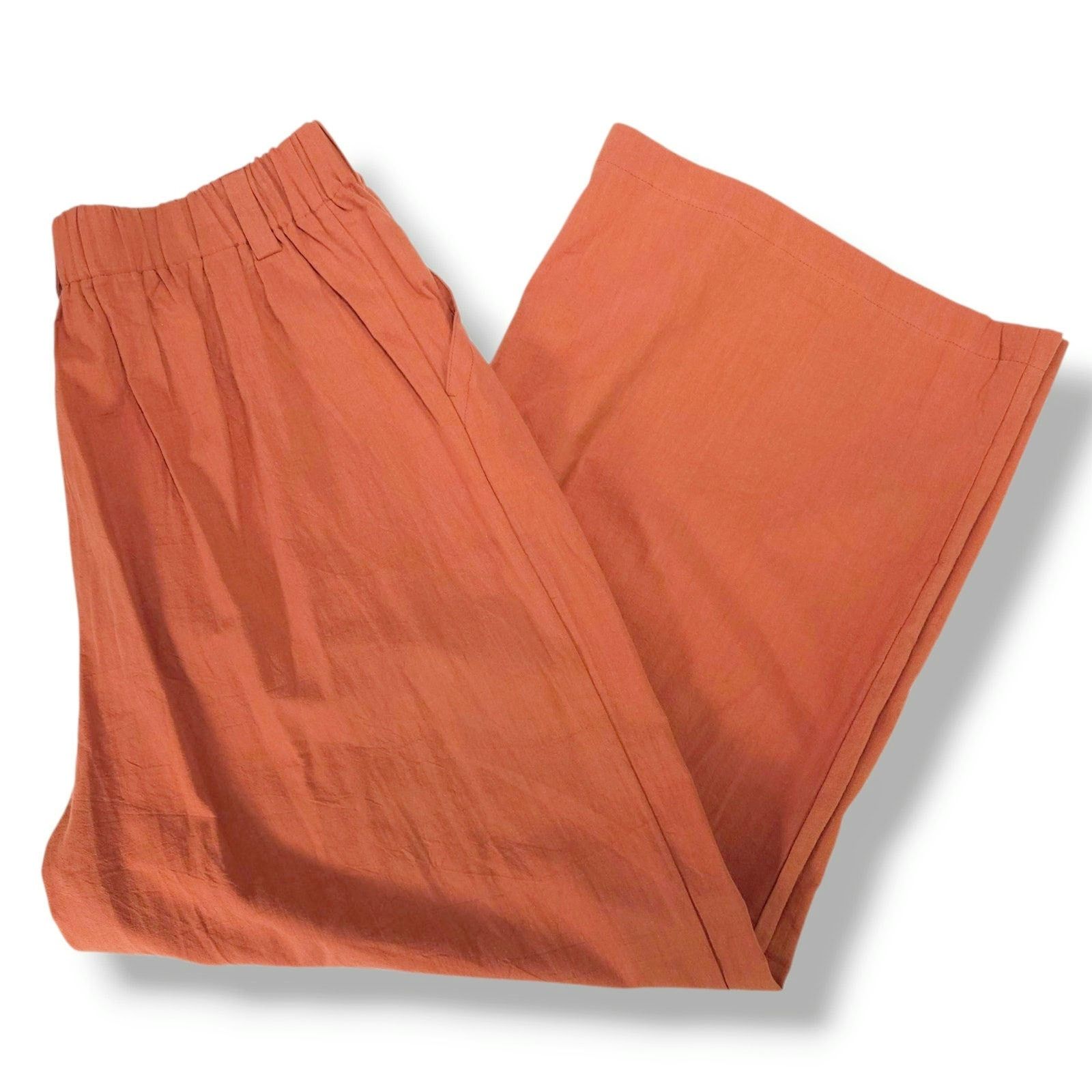 Other Halara High Waisted Palazzo Wide Leg Linen Feel Pant Rust XL Size 28" / US 6 / IT 42 - 2 Thumbnail