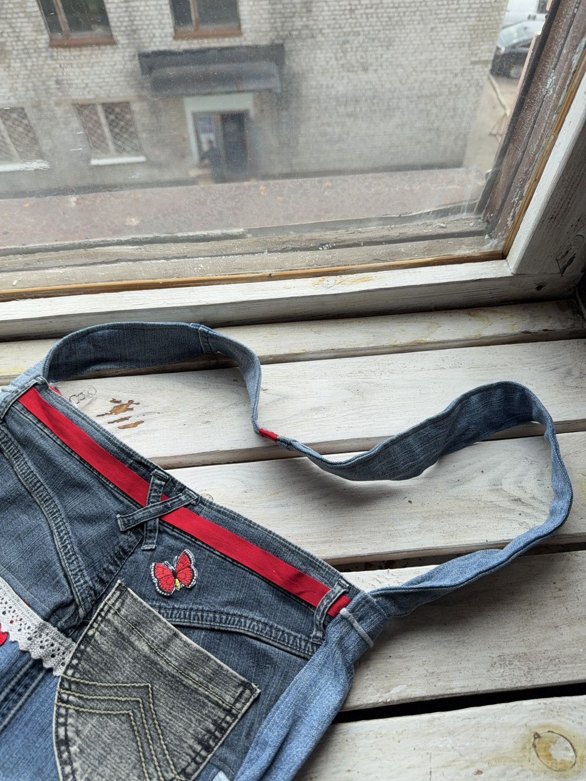 Designer × Japanese Brand × Vintage VNTG Y2K Patchwork Jean Bag Handmade Reworked Vintage RIRI Size ONE SIZE - 2 Thumbnail