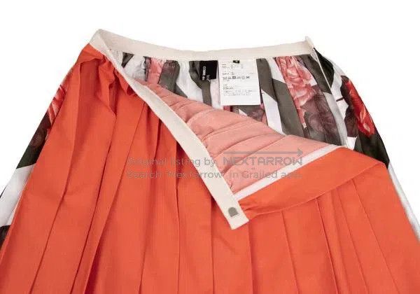 Comme des Garcons Comme des Garcons size S Red retro pattern pleated overski Size 23" - 5 Thumbnail
