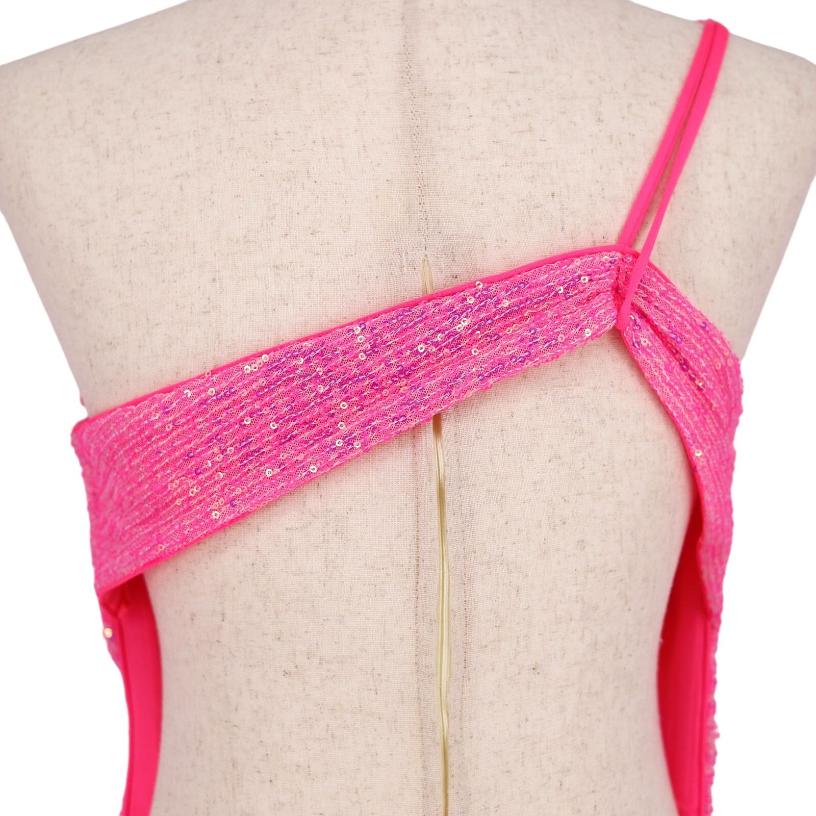 The Unbranded Brand La Femme Women Pink Sequin Open Back Long Prom Dress Size 8 Size M / US 6-8 / IT 42-44 - 5 Thumbnail