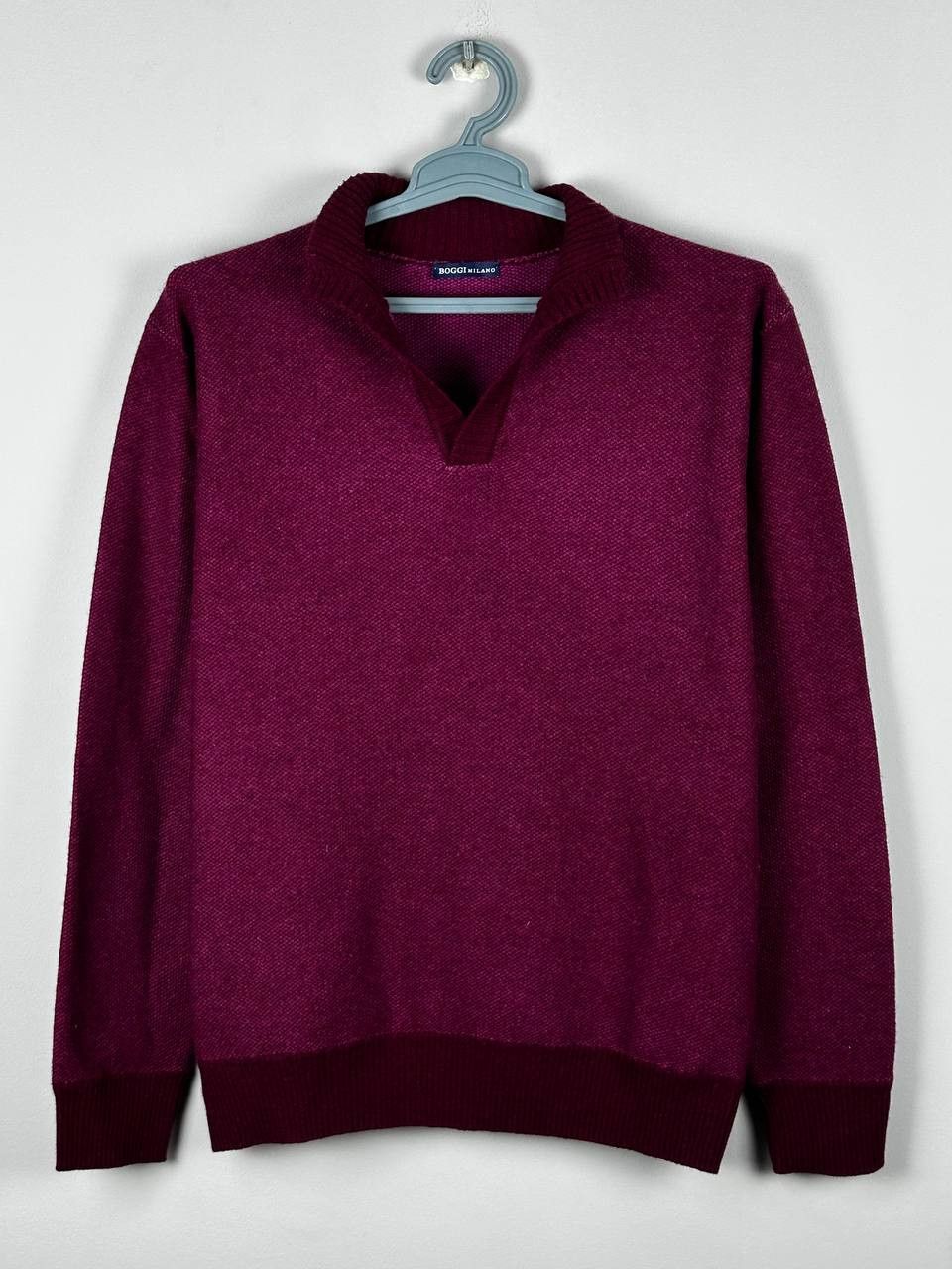 Boggi Vintage Boggi Milano Burgundy Cashmere Sweater Size US L / EU 52-54 / 3 - 1 Thumbnail