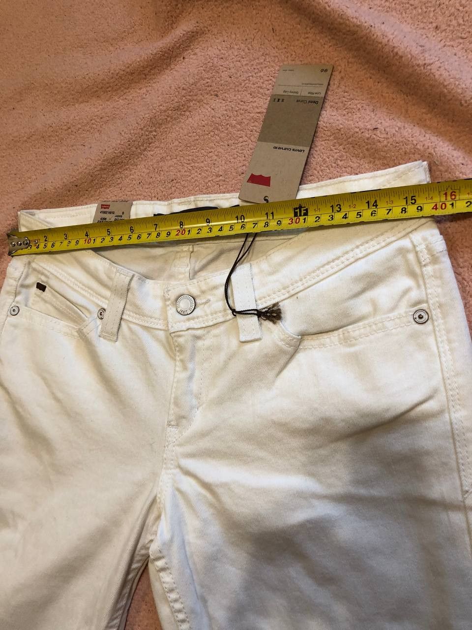 Levi's Vintage white jeans low skinny Y2K Levi's streetwear Size 29" - 12 Thumbnail
