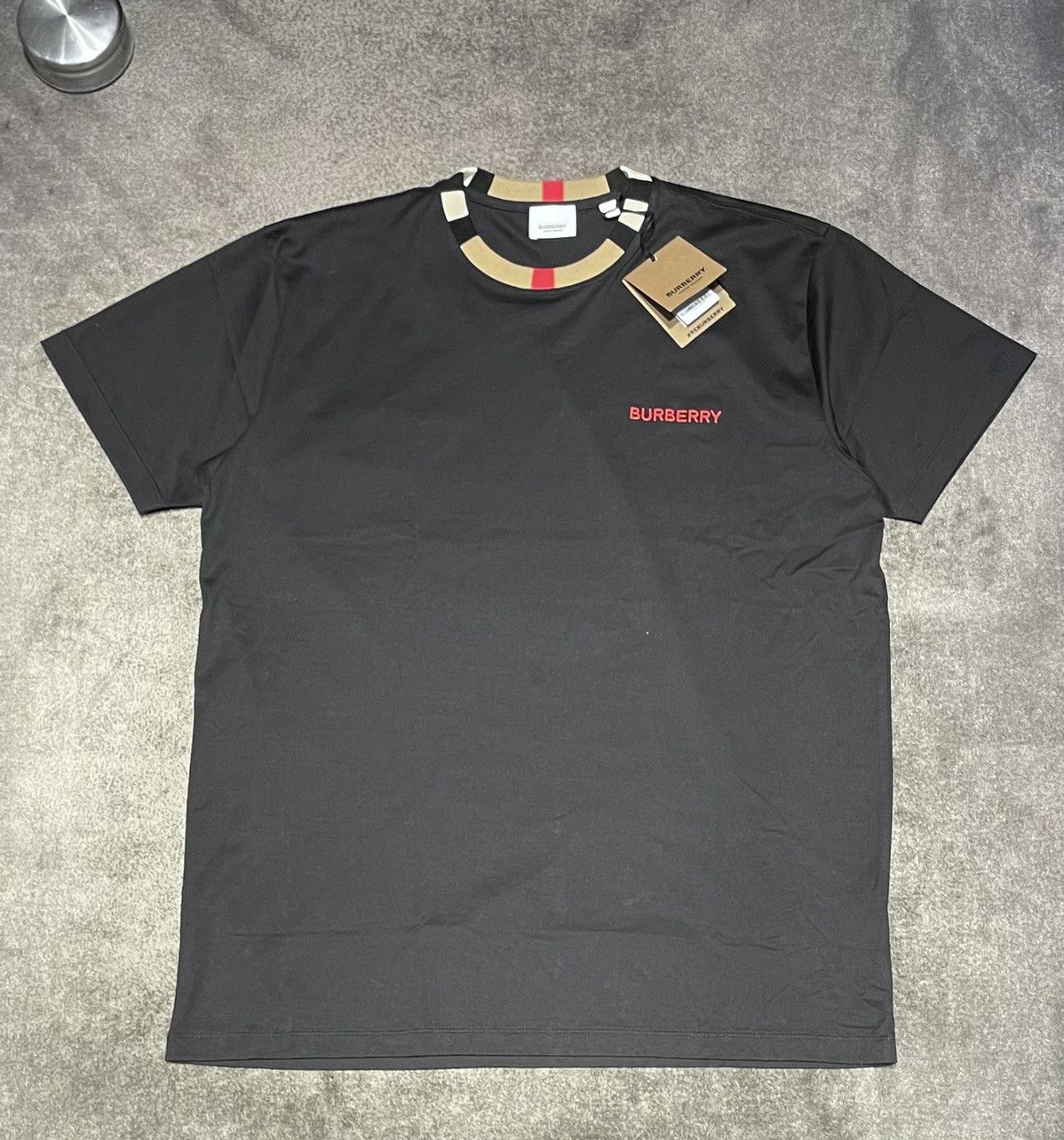 Tシャツ・カットソー BURBERRY Check T-shirt with collar D50401B1-3CB5-44C1-992D-