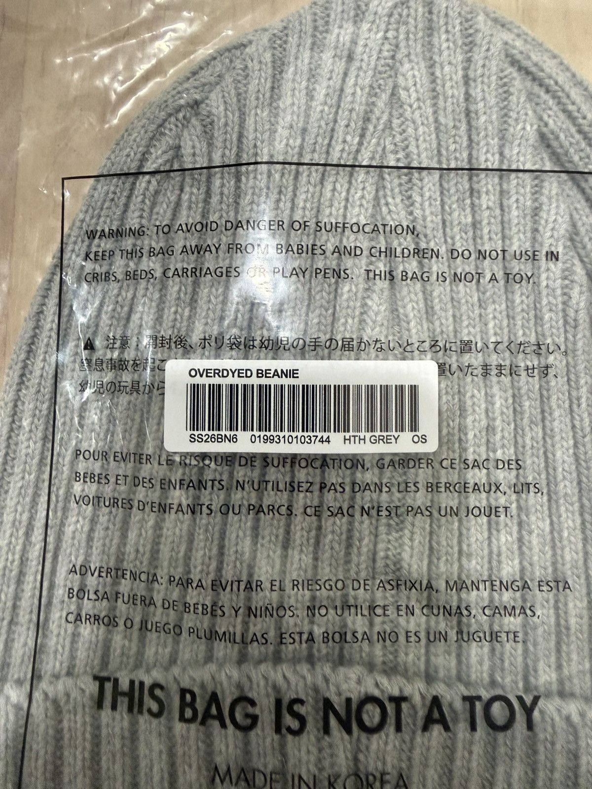 Supreme Supreme Overdyed Grey Beanie Size ONE SIZE - 3 Thumbnail