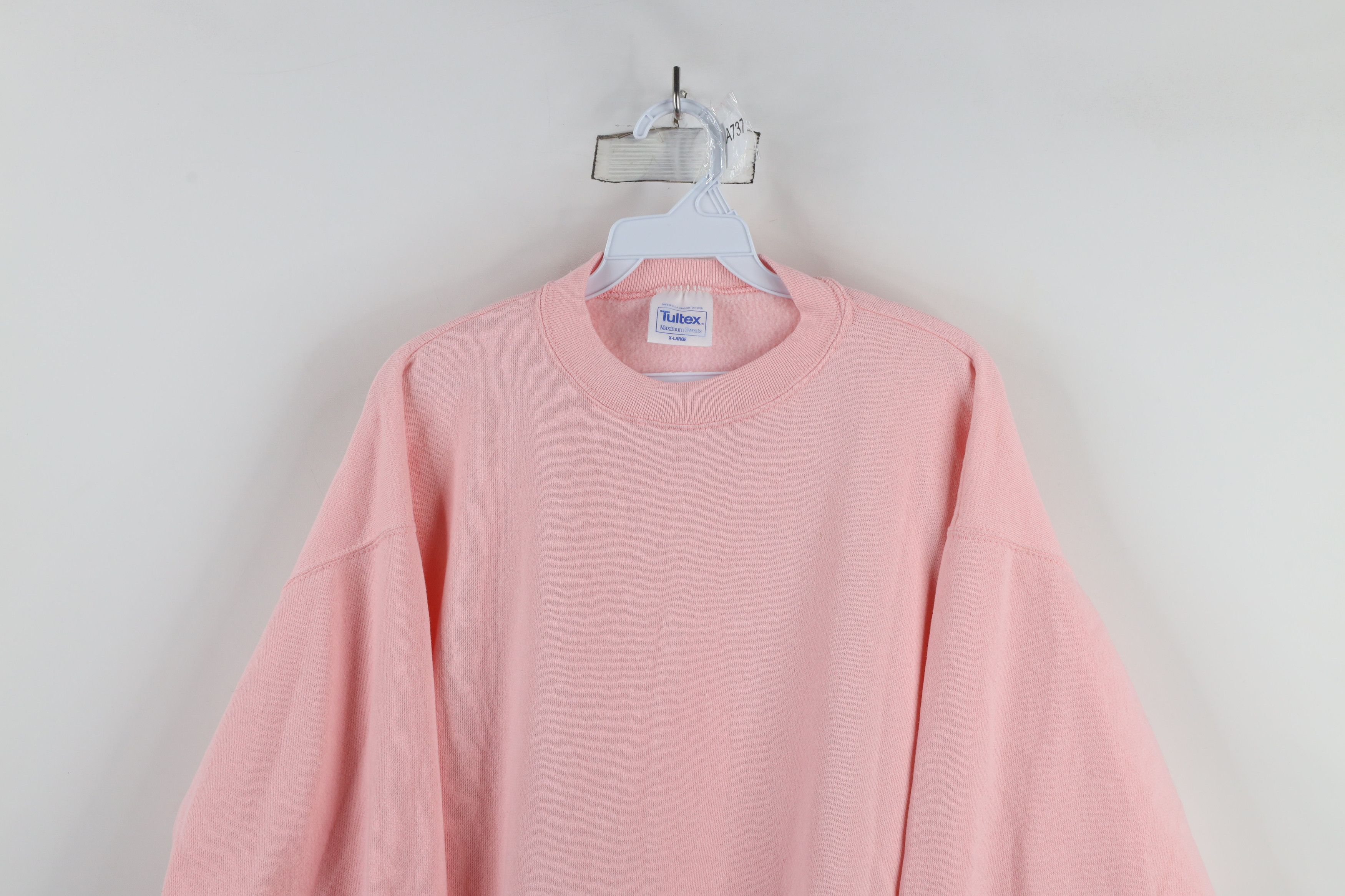 Vintage Vintage 90s Streetwear Blank Crewneck Sweatshirt Pink USA Size XL / US 12-14 / IT 48-50 - 2 Thumbnail