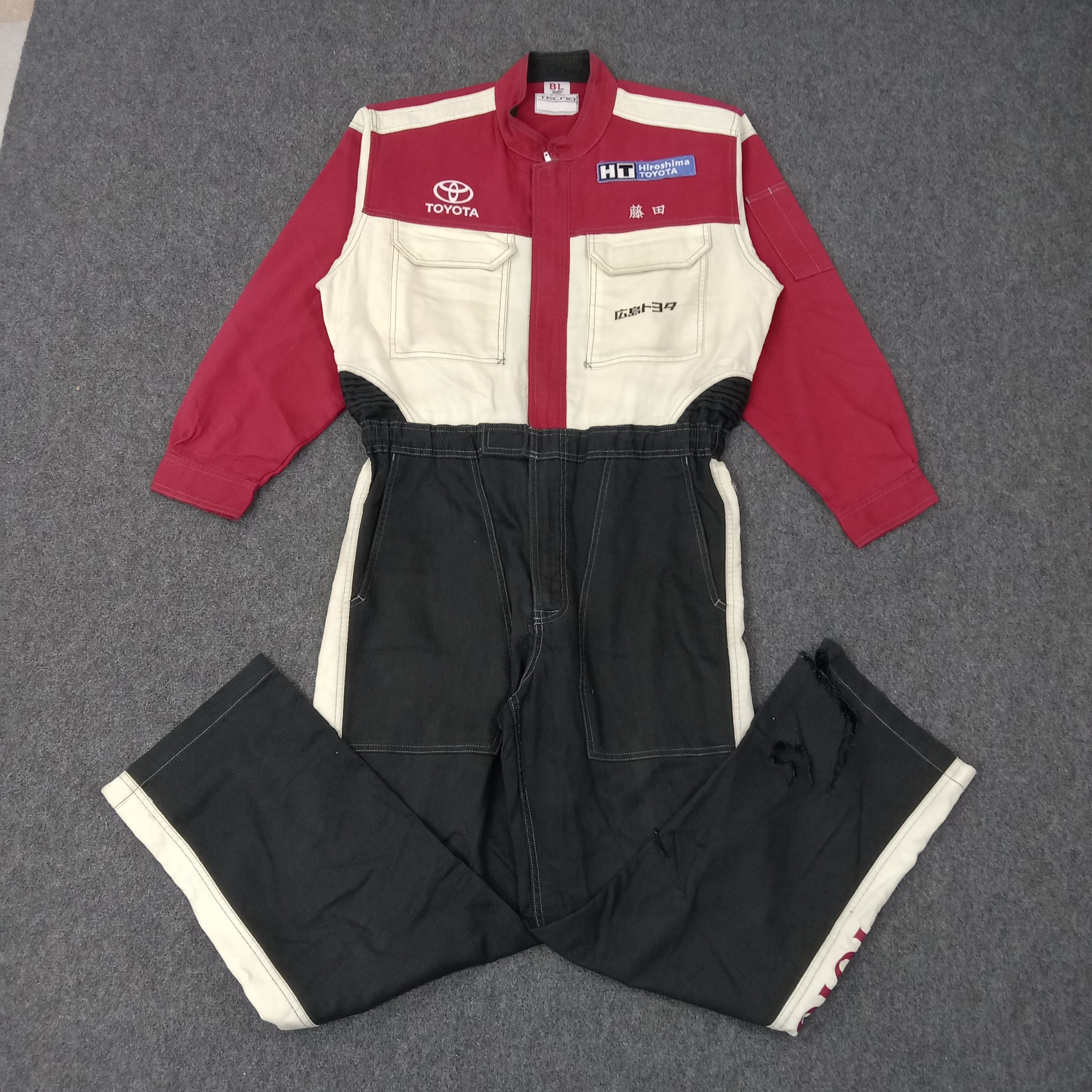 Japanese Brand Toyota Tecno Motorsports Workwear Coverall C261N28 Size US L / EU 52-54 / 3 - 5 Thumbnail