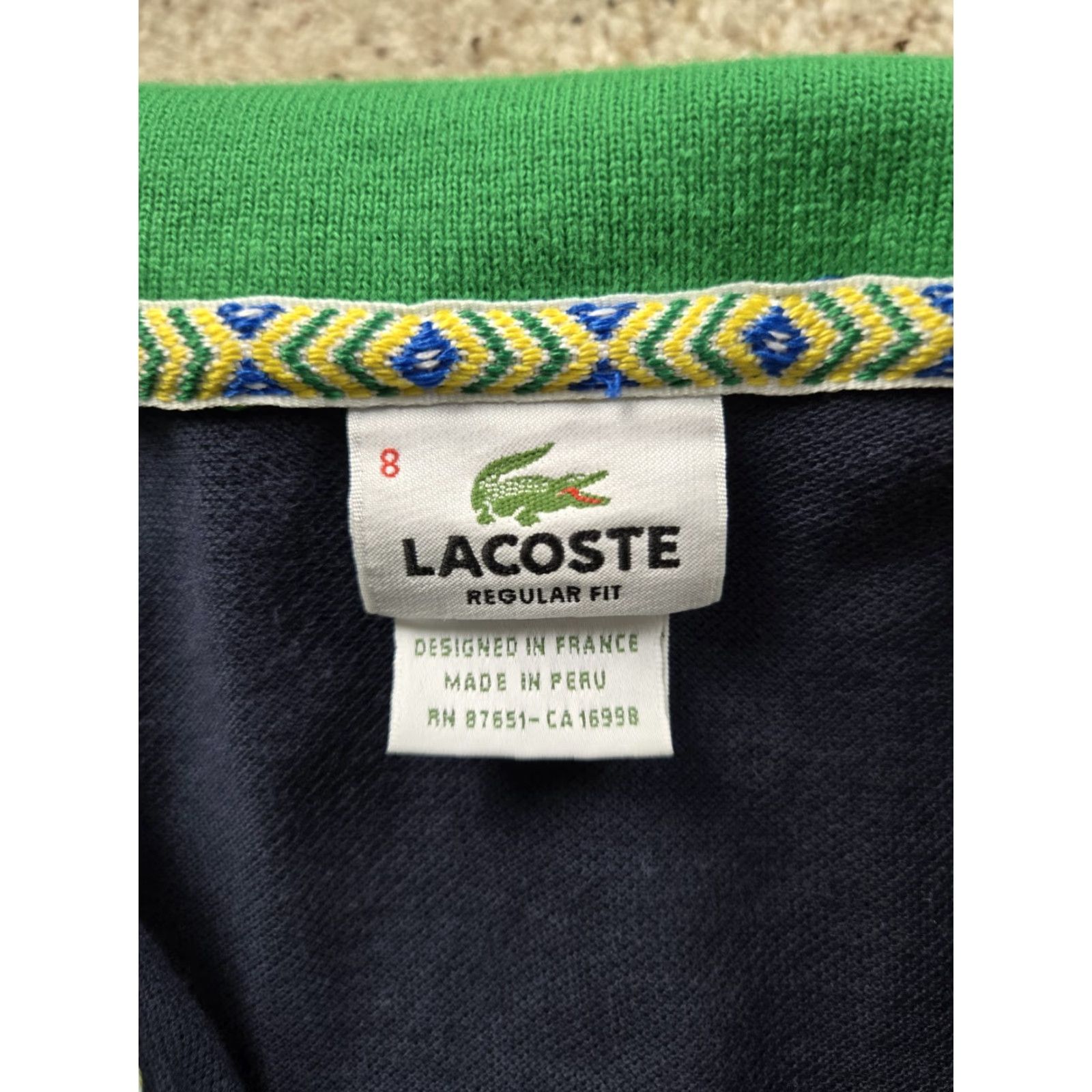 Lacoste VINTAGE Lacoste Brazil Polo Shirt Size 8 Blue Short Sleeve Cotton Soccer Y2K Size US M / EU 48-50 / 2 - 5 Thumbnail