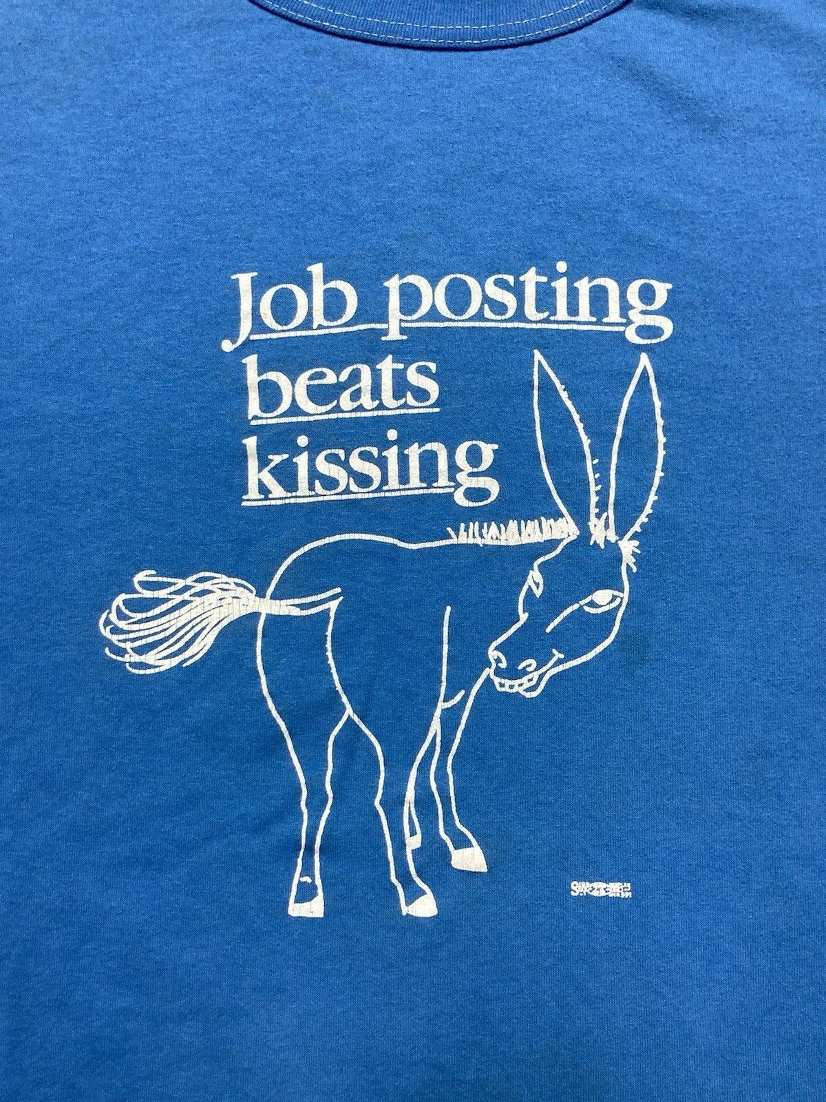 Vintage t shirt job posting beats kissing ass donkey Union strike XL Size US XL / EU 56 / 4 - 2 Thumbnail