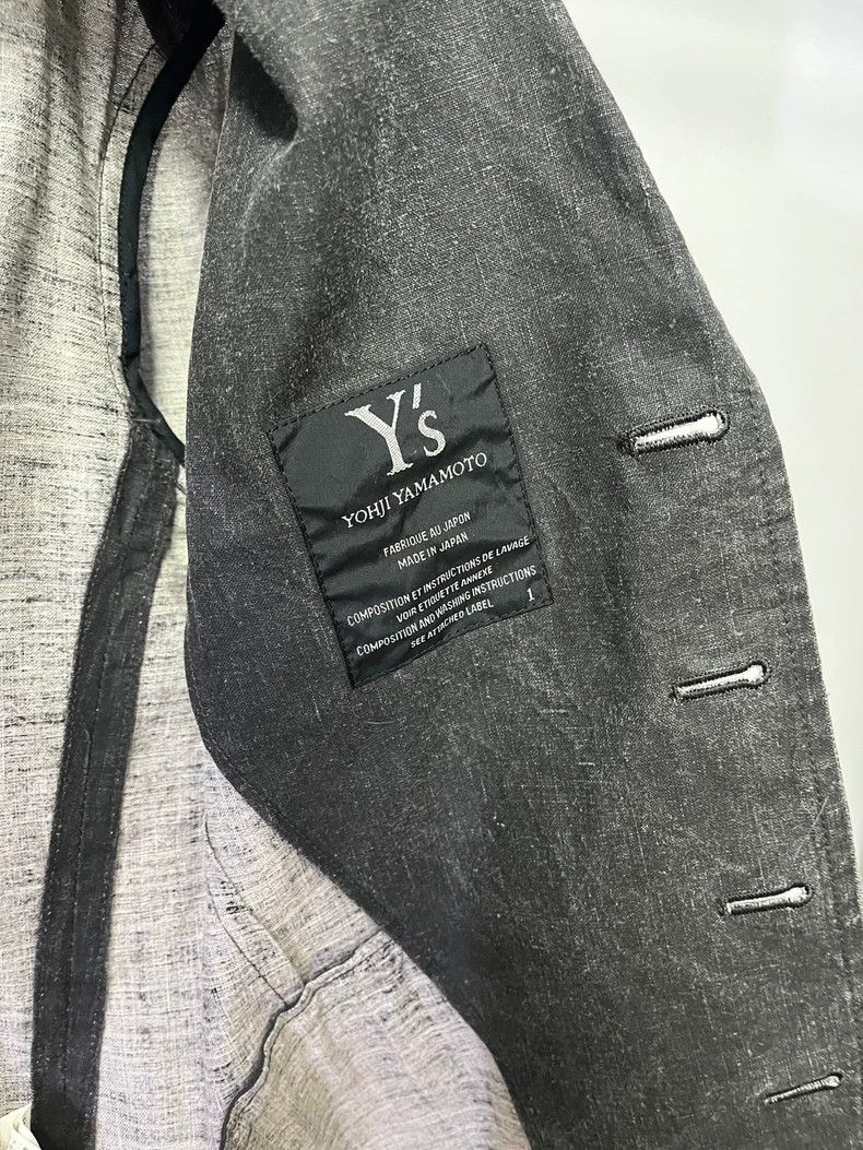 Y's Y's Worn lace-up linen blazer jacket Size US S / EU 44-46 / 1 - 7 Thumbnail