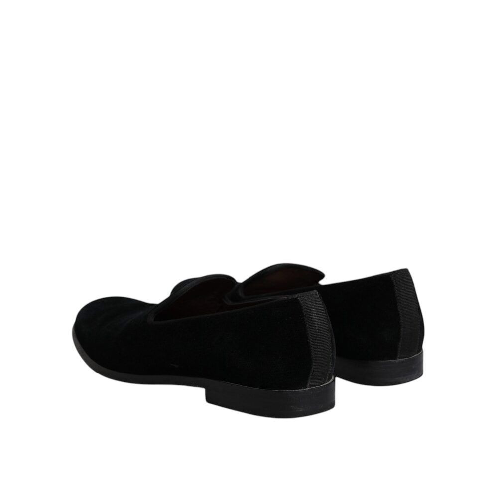 Dolce & Gabbana Dolce & Gabbana Black Velvet Loafers Formal Men Dress Shoes Size US 9 / EU 42 - 4 Thumbnail