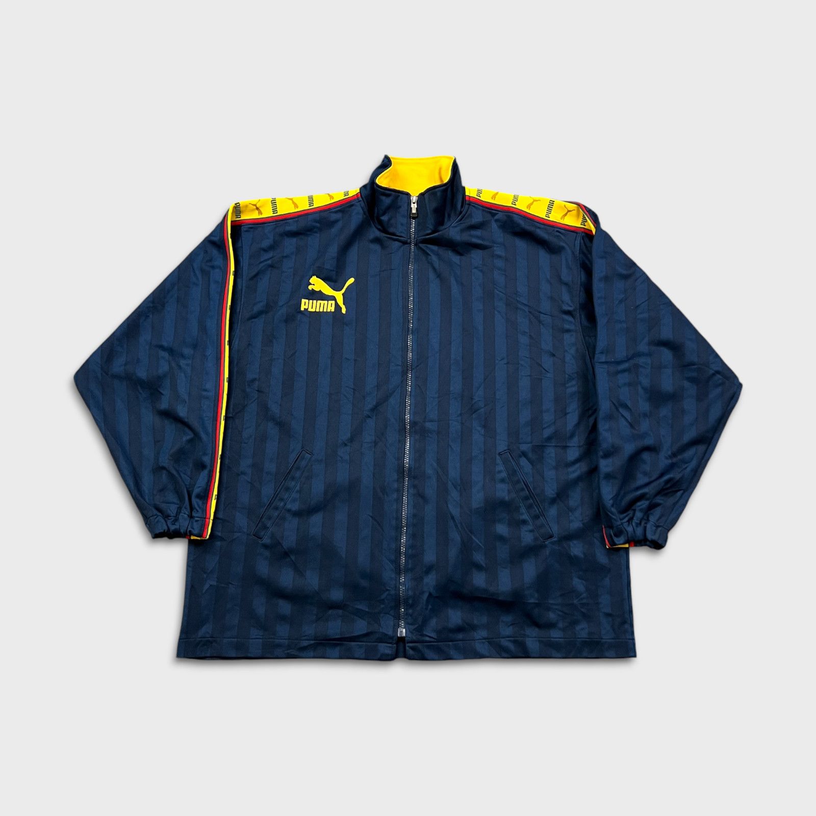 Puma × Vintage Puma Track Jacket XL Striped Sports Full Zip 90s Tracksuit Size US XL / EU 56 / 4 - 1 Thumbnail