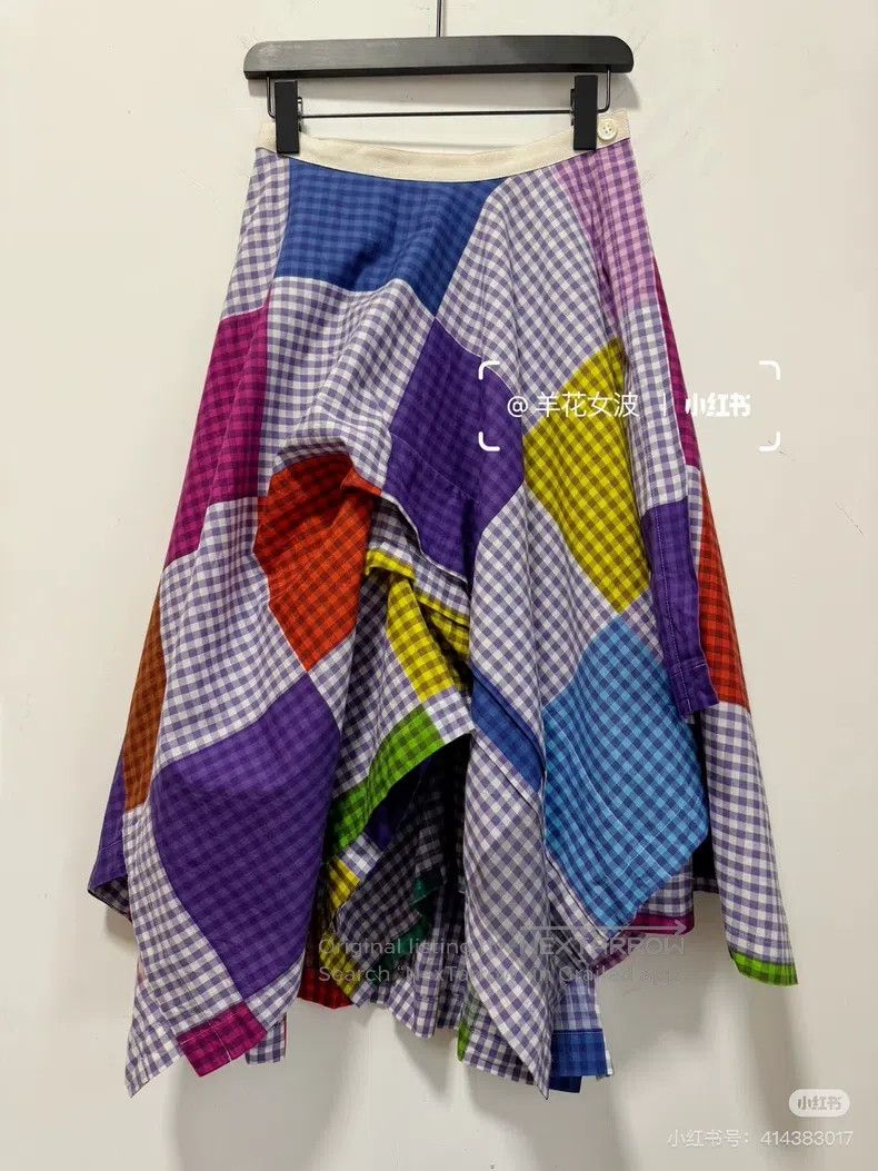 Comme des Garcons Comme Des Garcons size S Colorful Plaid Skirt Size 23" - 6 Thumbnail