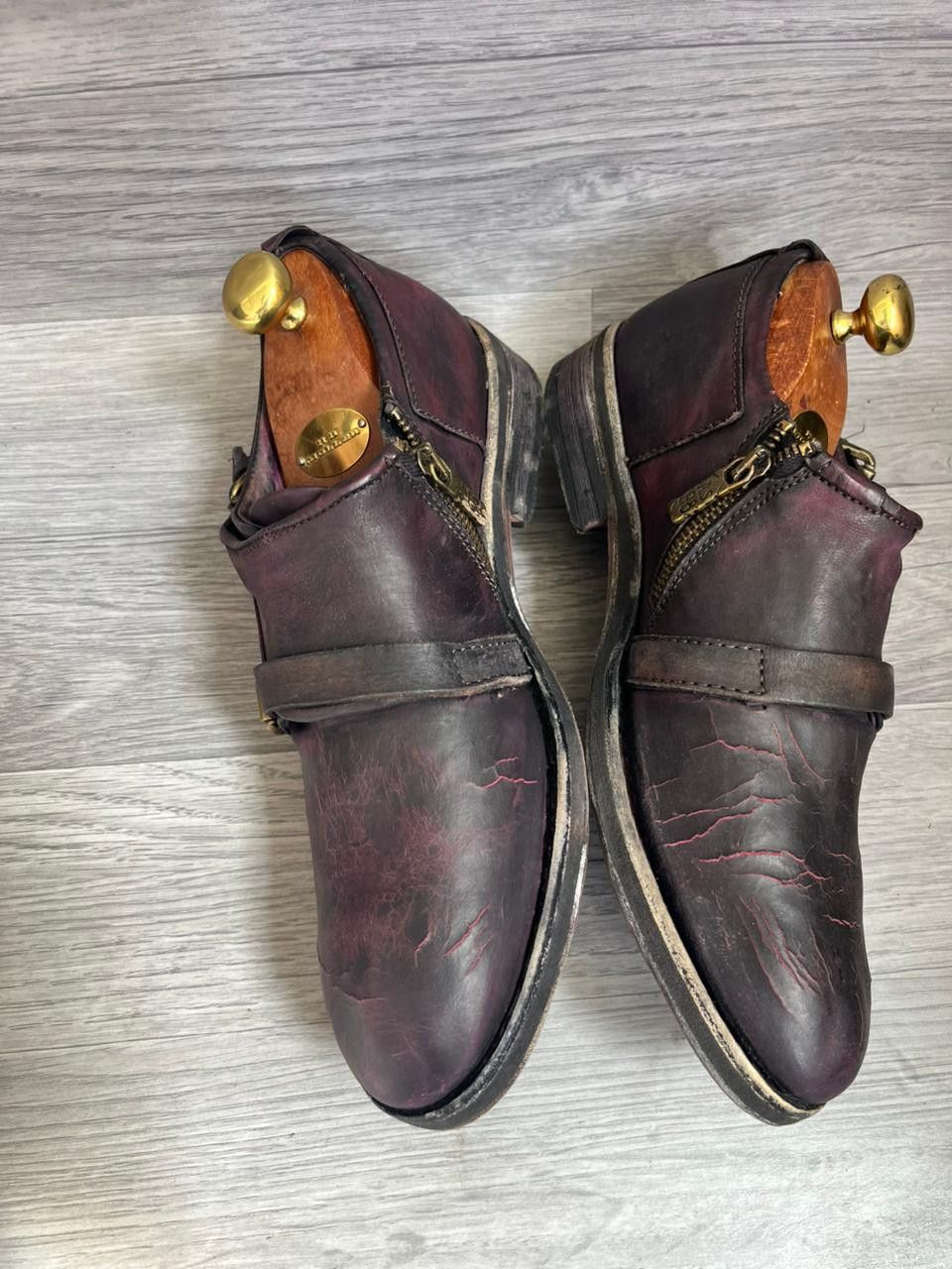 A.S.98 A.S.98 Cracked Leather Veg Tan Derby Avant Garde Shoes Size US 8 / EU 41 - 4 Thumbnail
