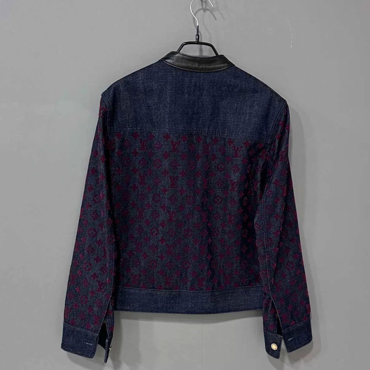 Louis Vuitton LV 3D Monogram Flocked All-Over Print Denim Jacket Size XS / US 0-2 / IT 36-38 - 3 Thumbnail