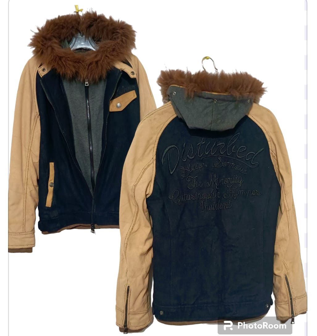 image of 14Th Addiction x If Six Was Nine In The Attic - Fur Bomber Raider Double Layer Double Zip Up (Size 