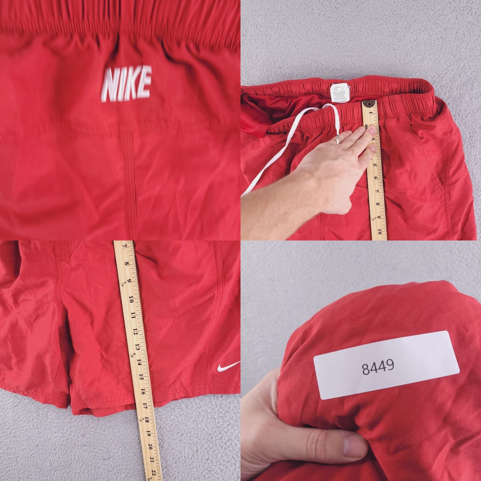 Nike Nike Shorts Mens L Red Swim Lined Retro y2k 90s Swim Bottom Style Holiday? Size US 33 - 8 Thumbnail