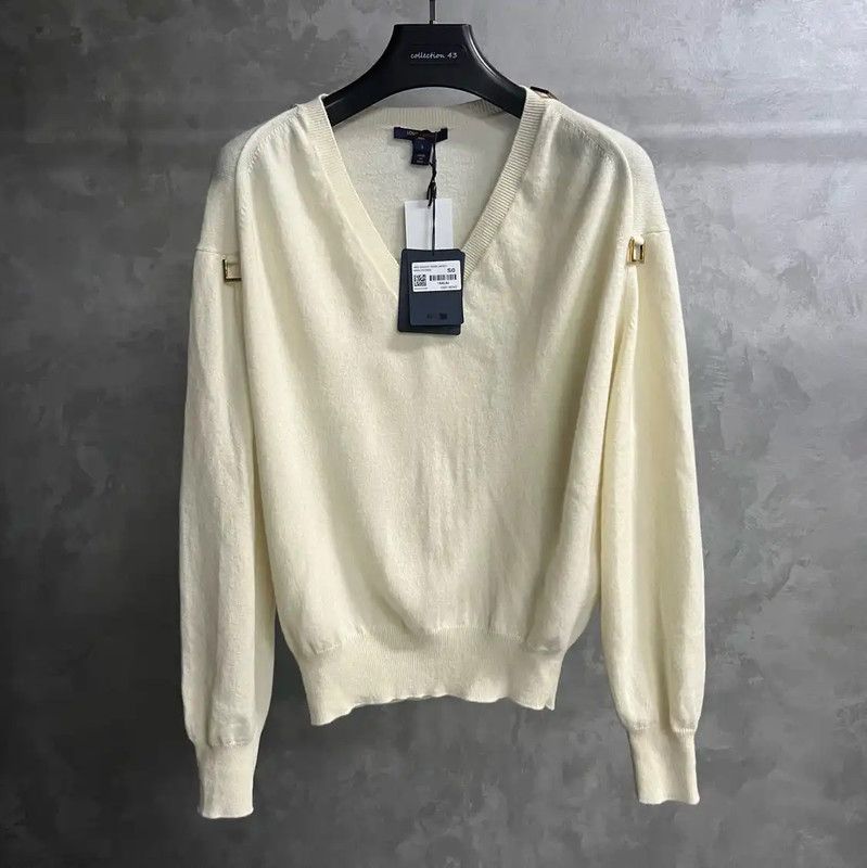 Louis Vuitton White Wool Women's Sweater 0089
