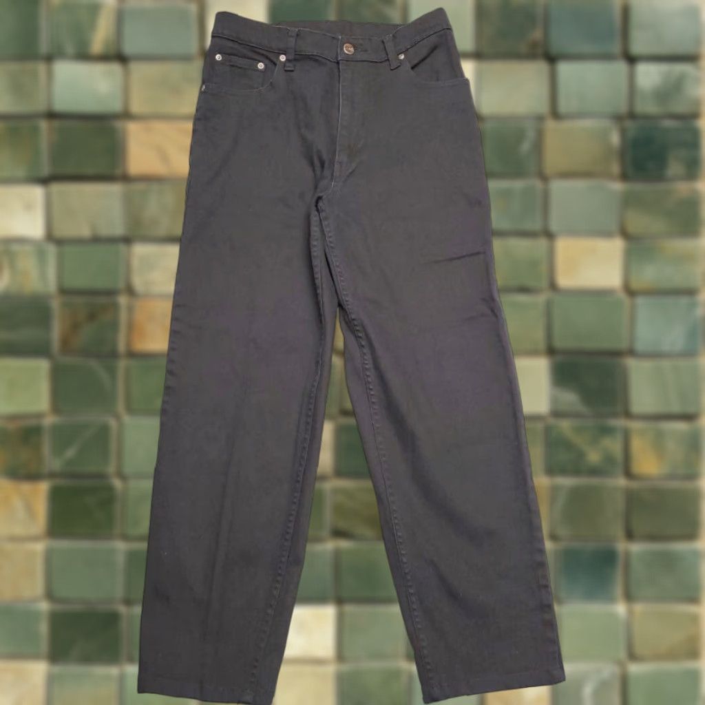 Vintage VTG LL Bean Jeans Womens 10 Tall Black Cotton Blend Relaxed Fit Classic Shirt Size 32" / US 10 / IT 46 - 1 Thumbnail