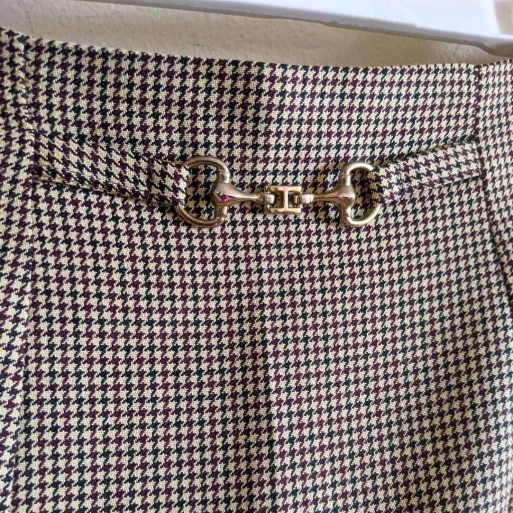 Worthington Worthington Skirt 4P Petite Houndstooth Brown Cream Lined Ca Size 27" / US 4 / IT 40 - 7 Thumbnail
