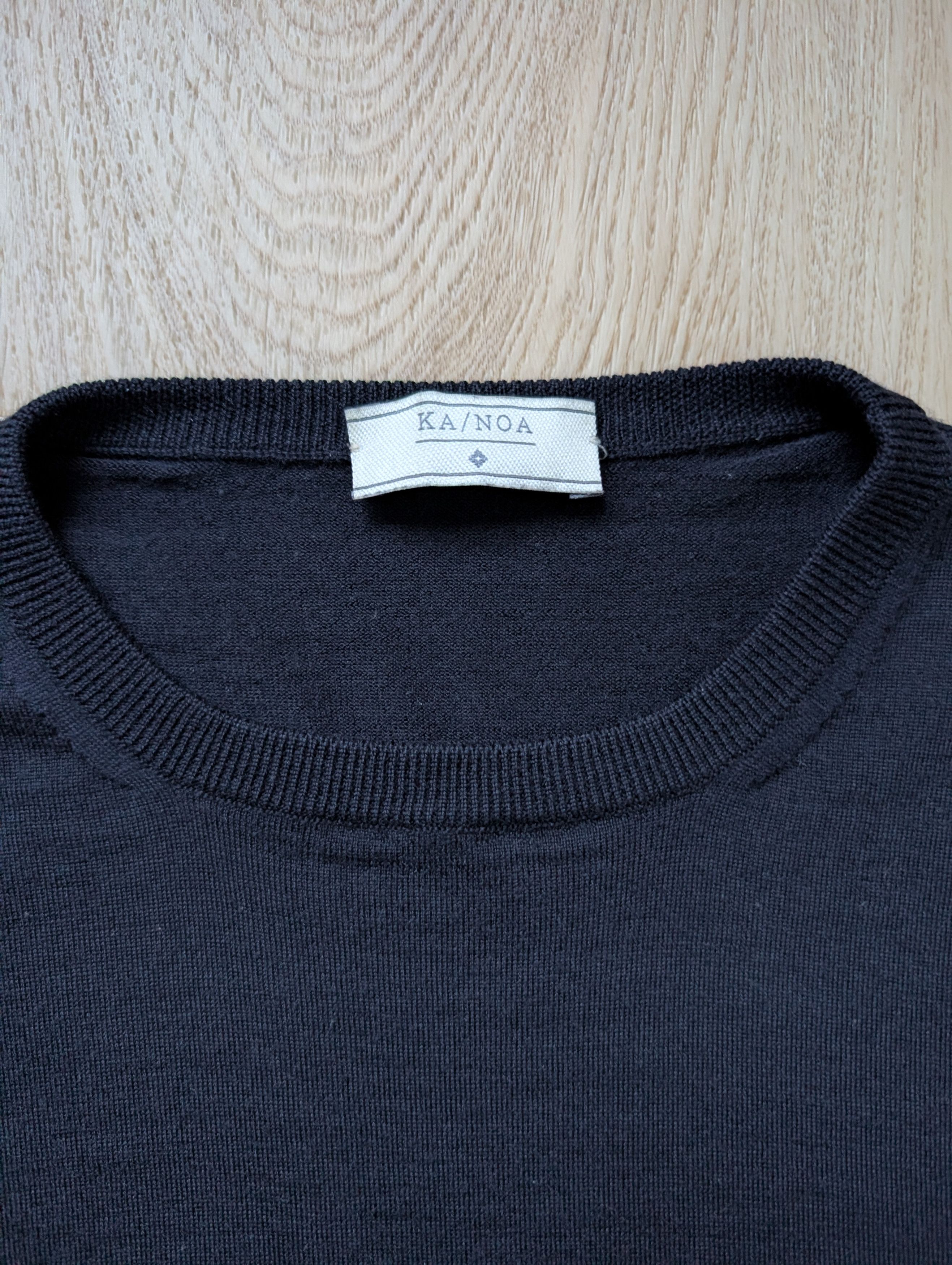 Other Luxury KA/NOA 593$ Mens Navy Extrafine Merino Wool Sweater Size US M / EU 48-50 / 2 - 2 Thumbnail