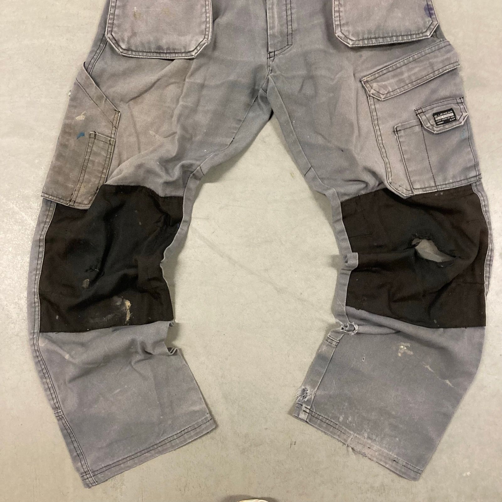 Vintage vintage baggy double knee cargo pants 34x30 Size US 34 / EU 50 - 4 Thumbnail