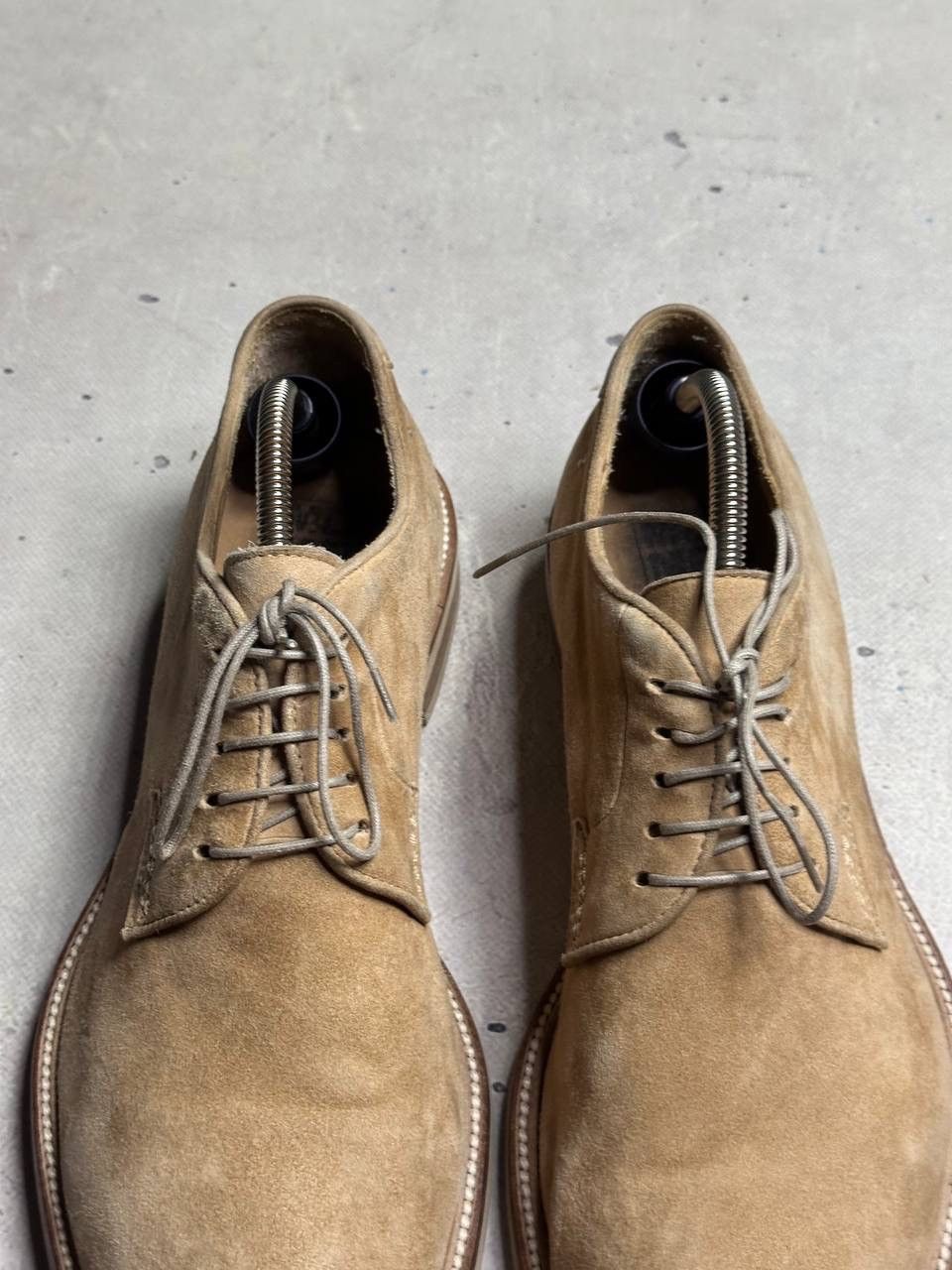 MoMA MOMA Suede Derby Shoes Beige Made in Italy EU 44 Lace Up Y2K Size US 11 / EU 44 - 5 Thumbnail