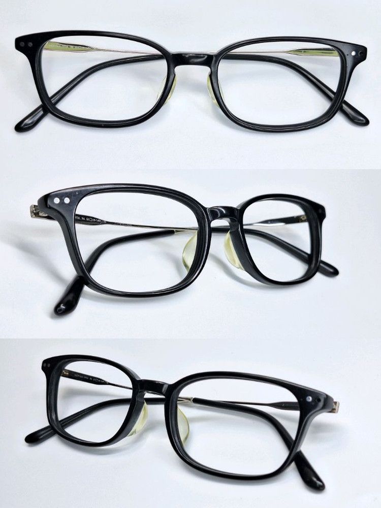 JINS JINS MCF-16A-197A Wellington Black Acetate Glasses Frame Size ONE SIZE - 2 Thumbnail
