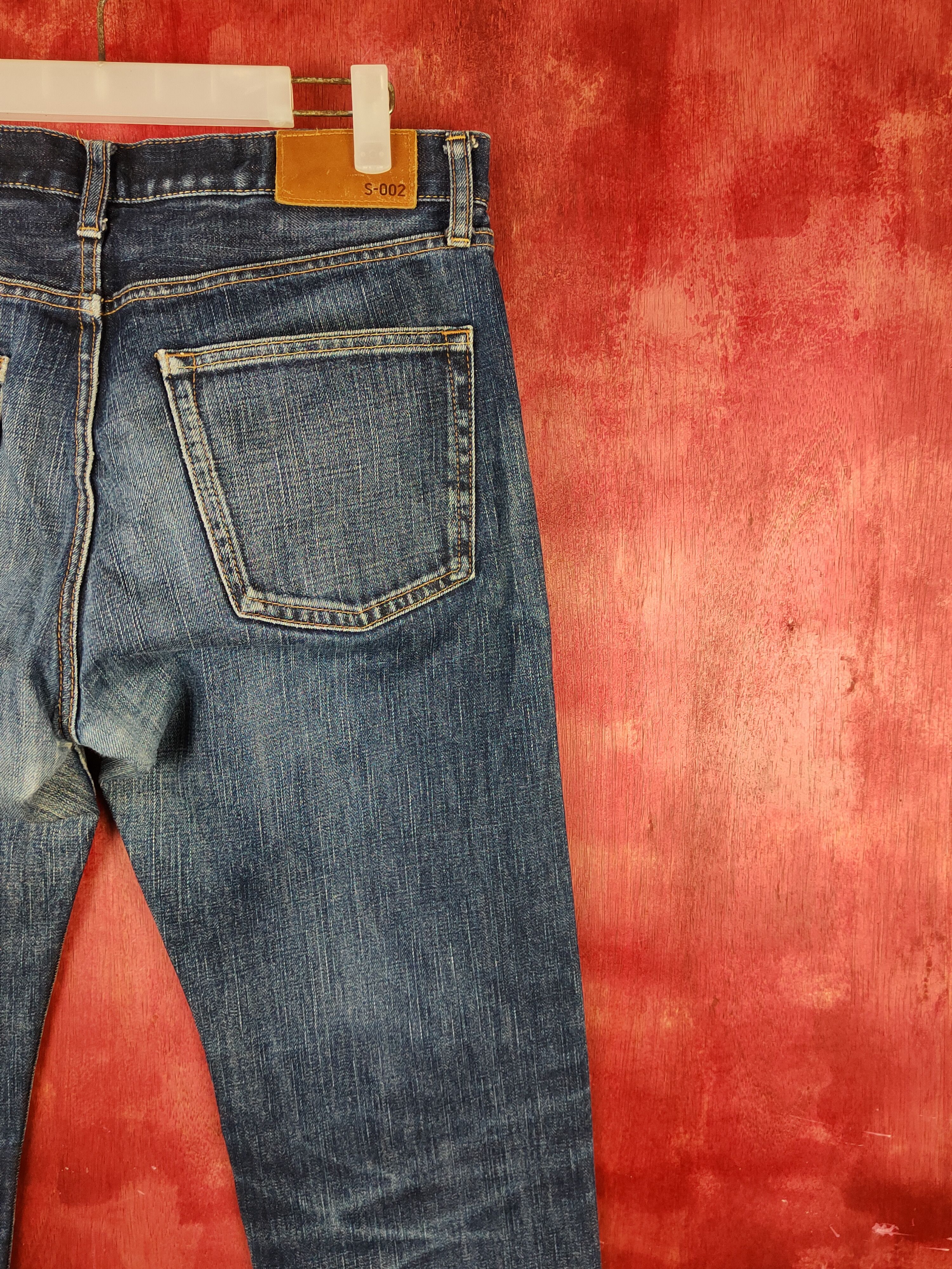 Japanese Brand Uniqlo Dark Blue Distressed Ripped Jeans #S1678 Size US 32 / EU 48 - 12 Thumbnail