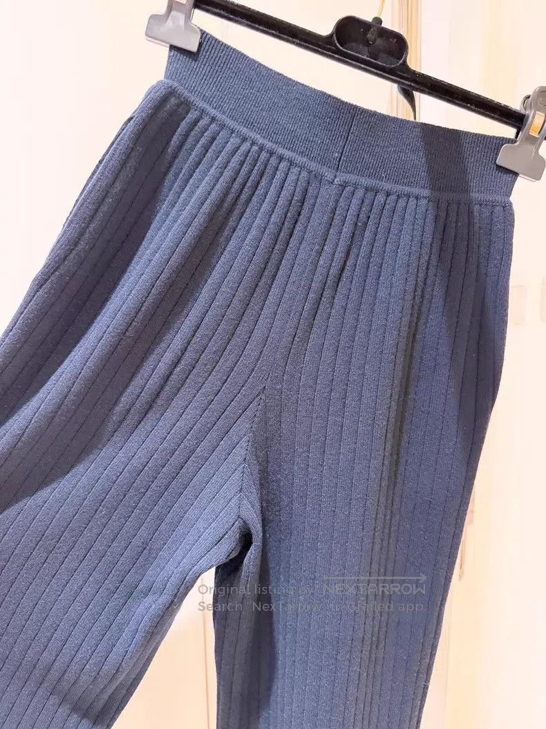 Loro Piana Loro Piana Navy Baby Cashmere Knit Cuffed Pants Size 25" / US 0 / IT 36 - 5 Thumbnail
