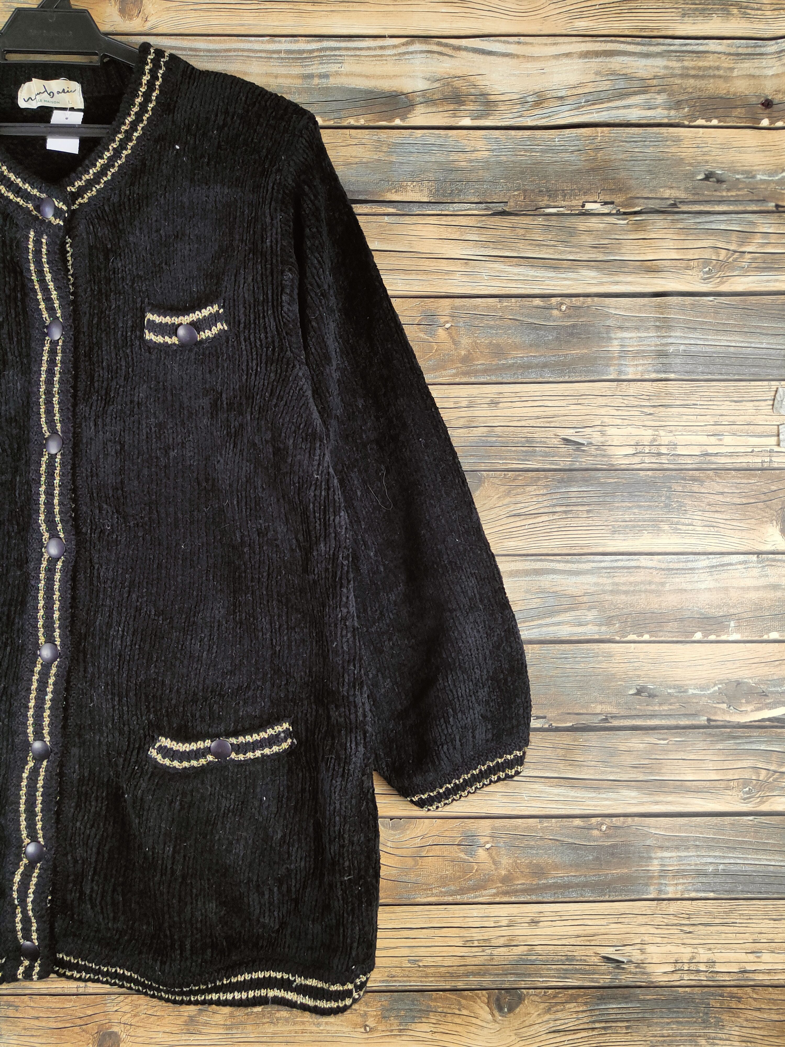 Japanese Brand DL Belle Maison Black Knitwear Sweaters #46-430 Size L / US 10 / IT 46 - 5 Thumbnail