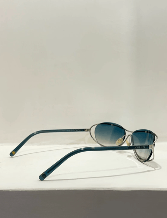 Chanel Chanel Sunglasses 4020 Rhinestone Logo 4017Rimless Vintage Size ONE SIZE - 3 Thumbnail