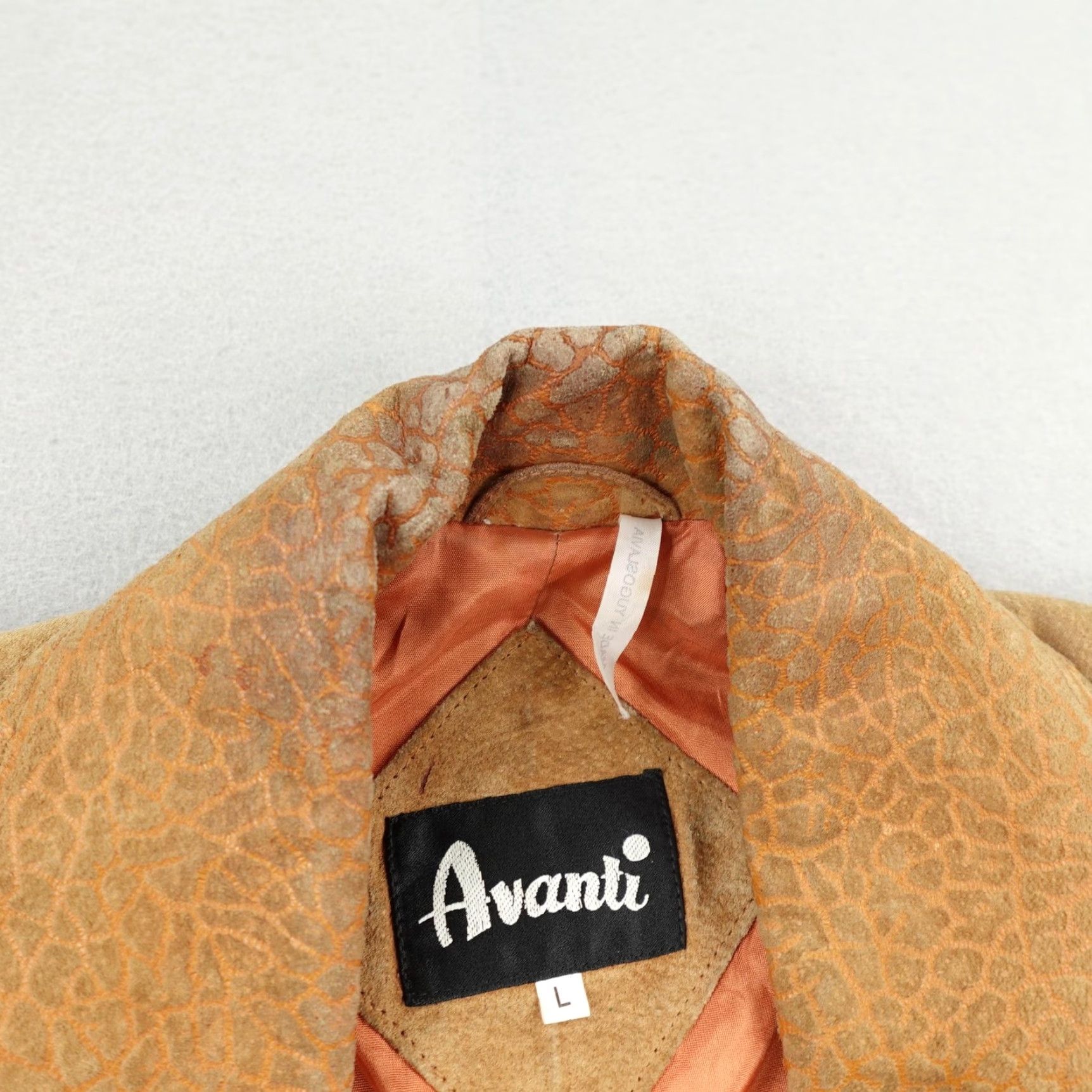 Vintage VINTAGE Avanti Jacket Women Large Brown Suede Overcoat 80s Casual with Shoulder Pads Size L / US 10 / IT 46 - 4 Thumbnail