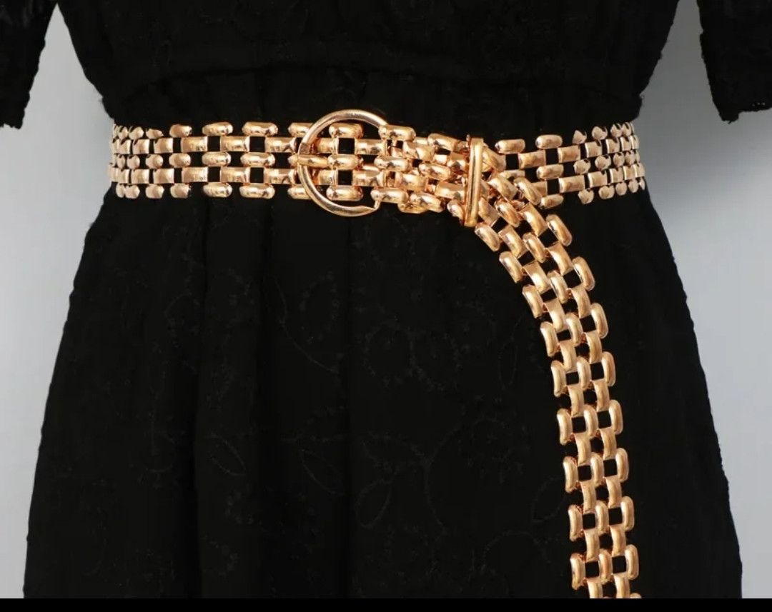 Jewelry Gold Plated Bead Chain Belt Women Classy Size ONE SIZE - 1 Thumbnail