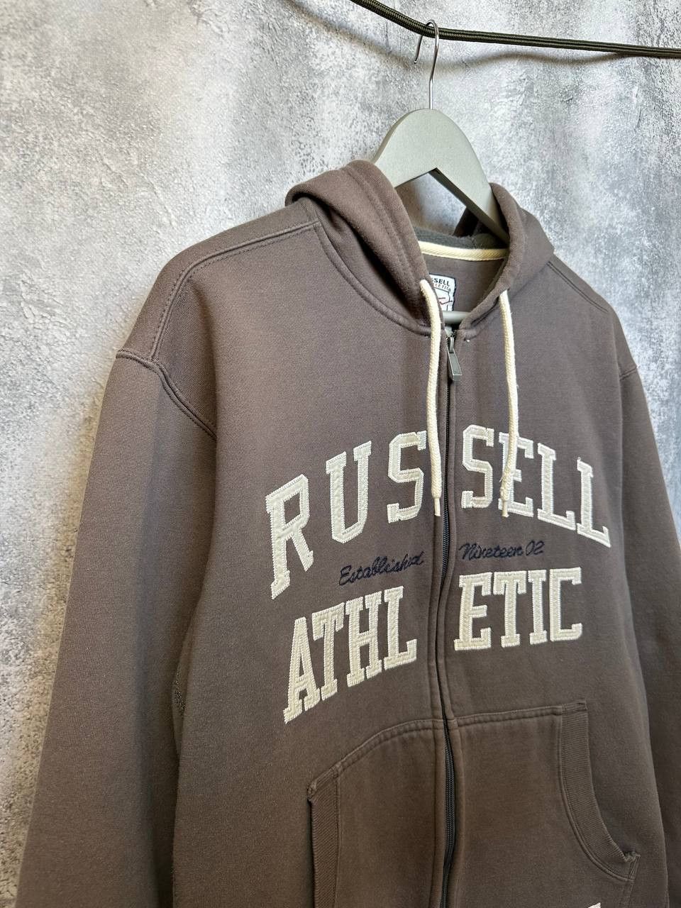 Russell Athletic Russell Athletic Full Zip Hoodie Vintage Sunfaded Brown Rich Size US XXL / EU 58 / 5 - 4 Thumbnail