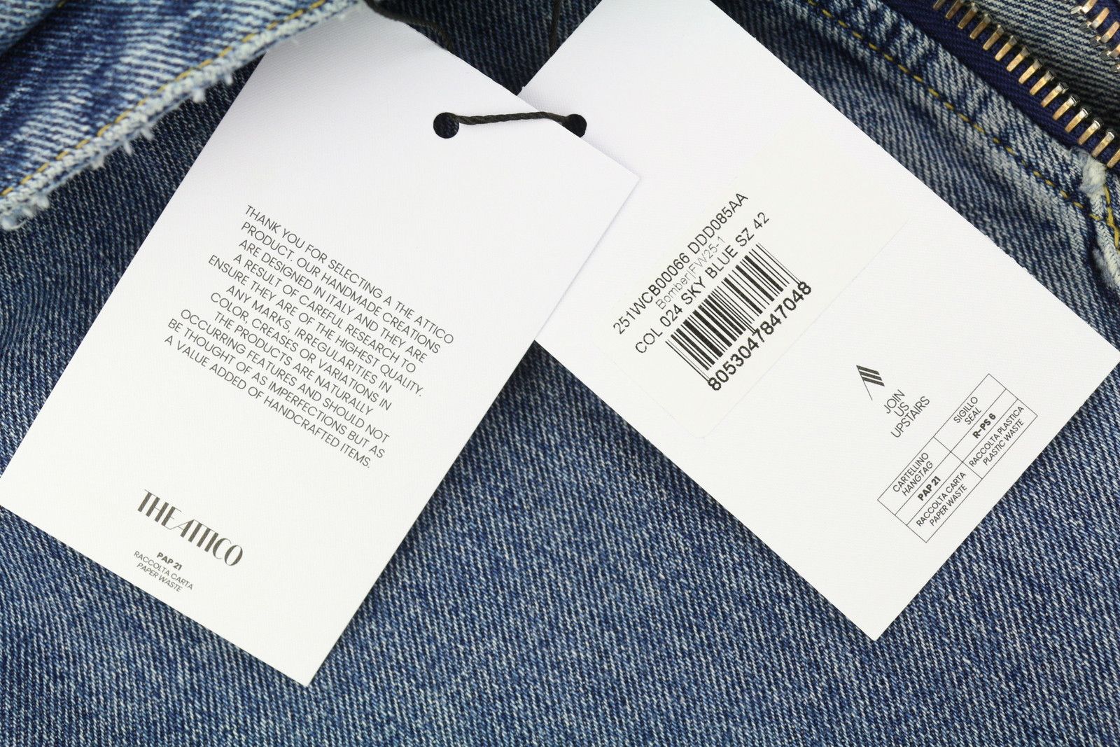 The Attico 42 Blue Faded Denim Bomber Hooded Oversized 86573 Size XL / US 12-14 / IT 48-50 - 7 Thumbnail