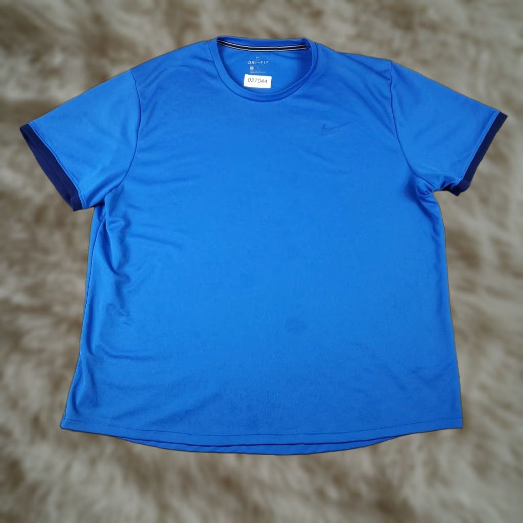 Nike Nike Dri-Fit T Shirt Mens 2XL Blue Nike T Shirt 2XL Blue Dri-FIT Logo Activewear Running Gym Casual Boys/Mens Size US XXL / EU 58 / 5 - 1 Thumbnail