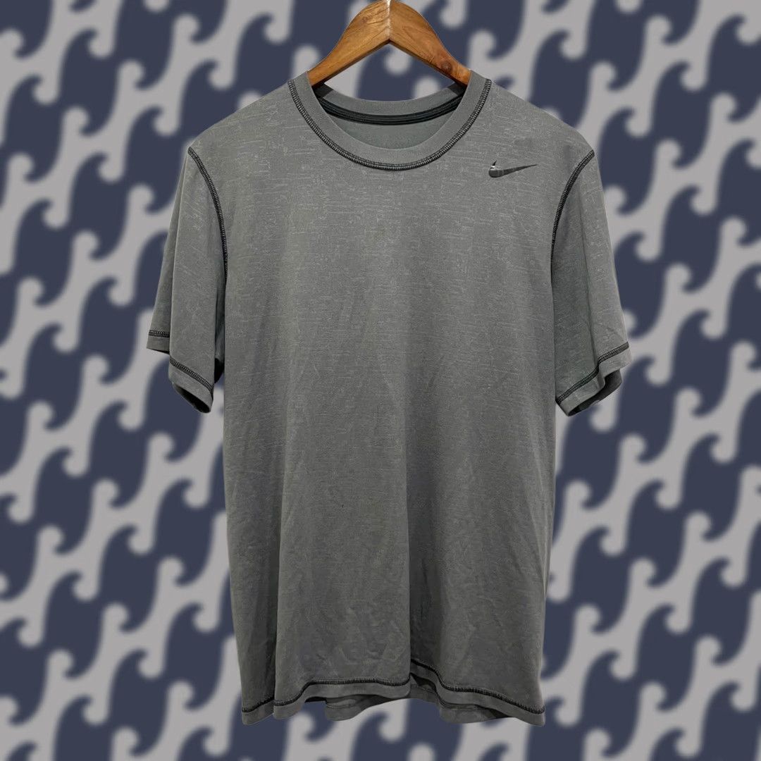 Nike Nike Dri-FIT Mens Short Sleeve Training T-Shirt Gray M Athletic Gym Top Size US M / EU 48-50 / 2 - 1 Thumbnail