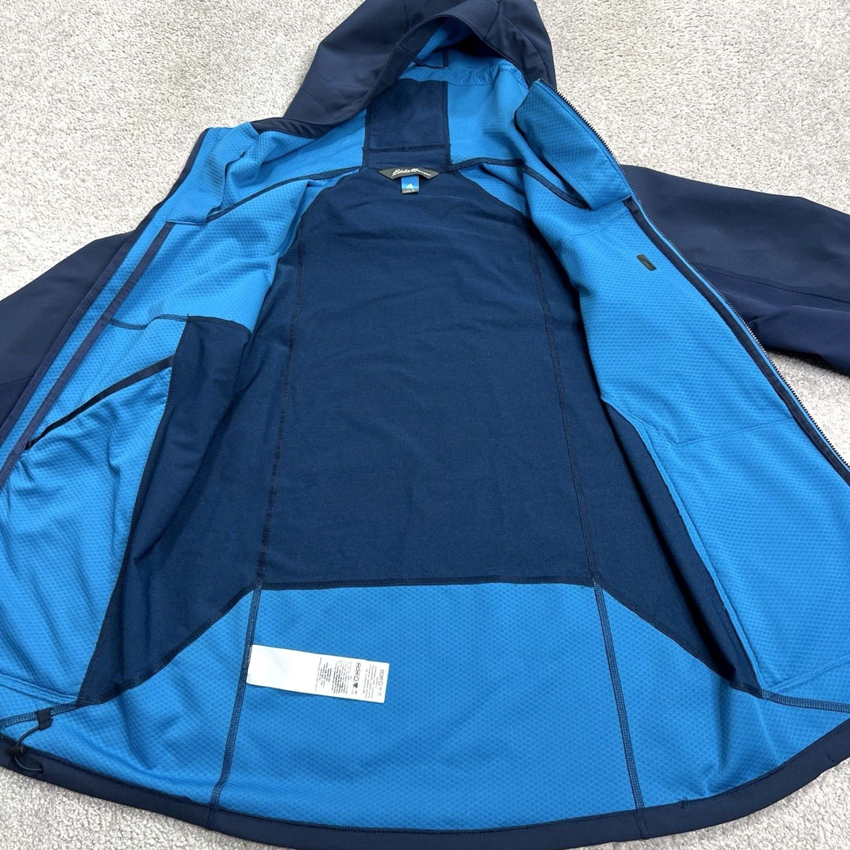 Eddie Bauer Eddie Bauer First Ascent Jacket Mens S Blue Hooded Softshell Windbreaker Stretch (Regular) Size US S / EU 44-46 / 1 - 4 Thumbnail