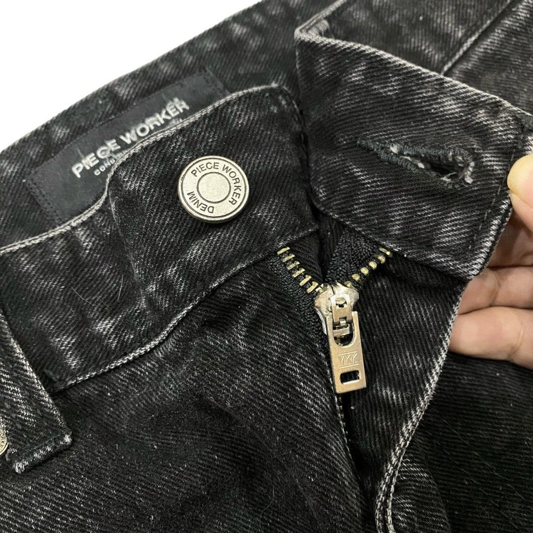 Jean Pieceworker Ankle Zipper Straight Black Denim Jeans Size US 32 / EU 48 - 4 Thumbnail