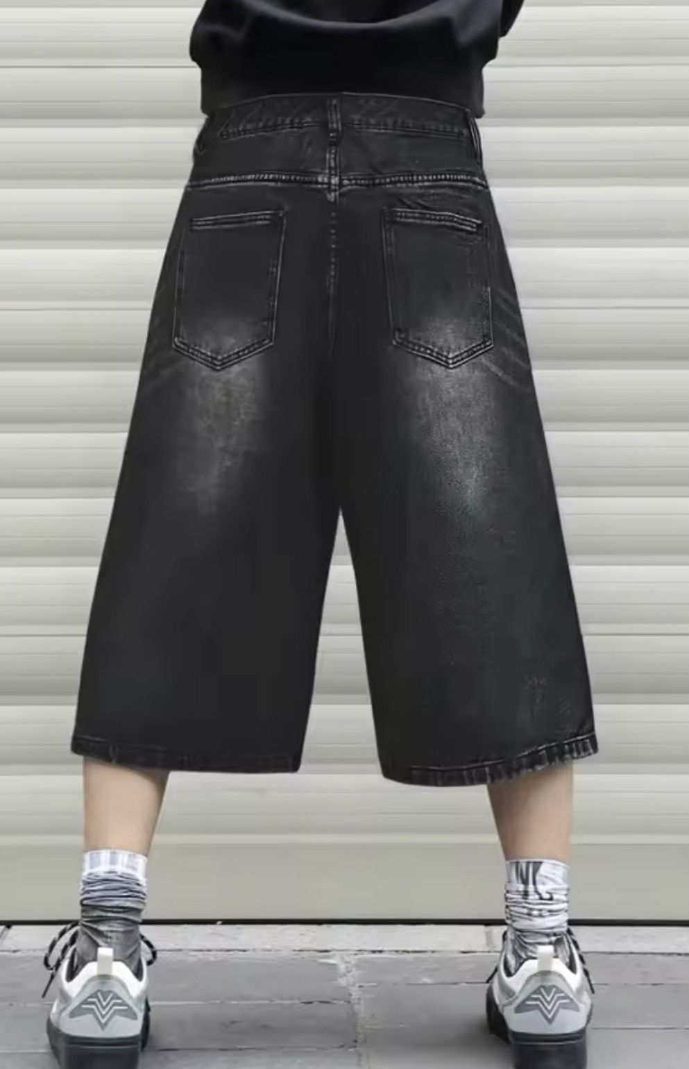 Jean Akimoto x Aoshi Baggy Washed Denim Shorts Size US 31 - 5 Thumbnail