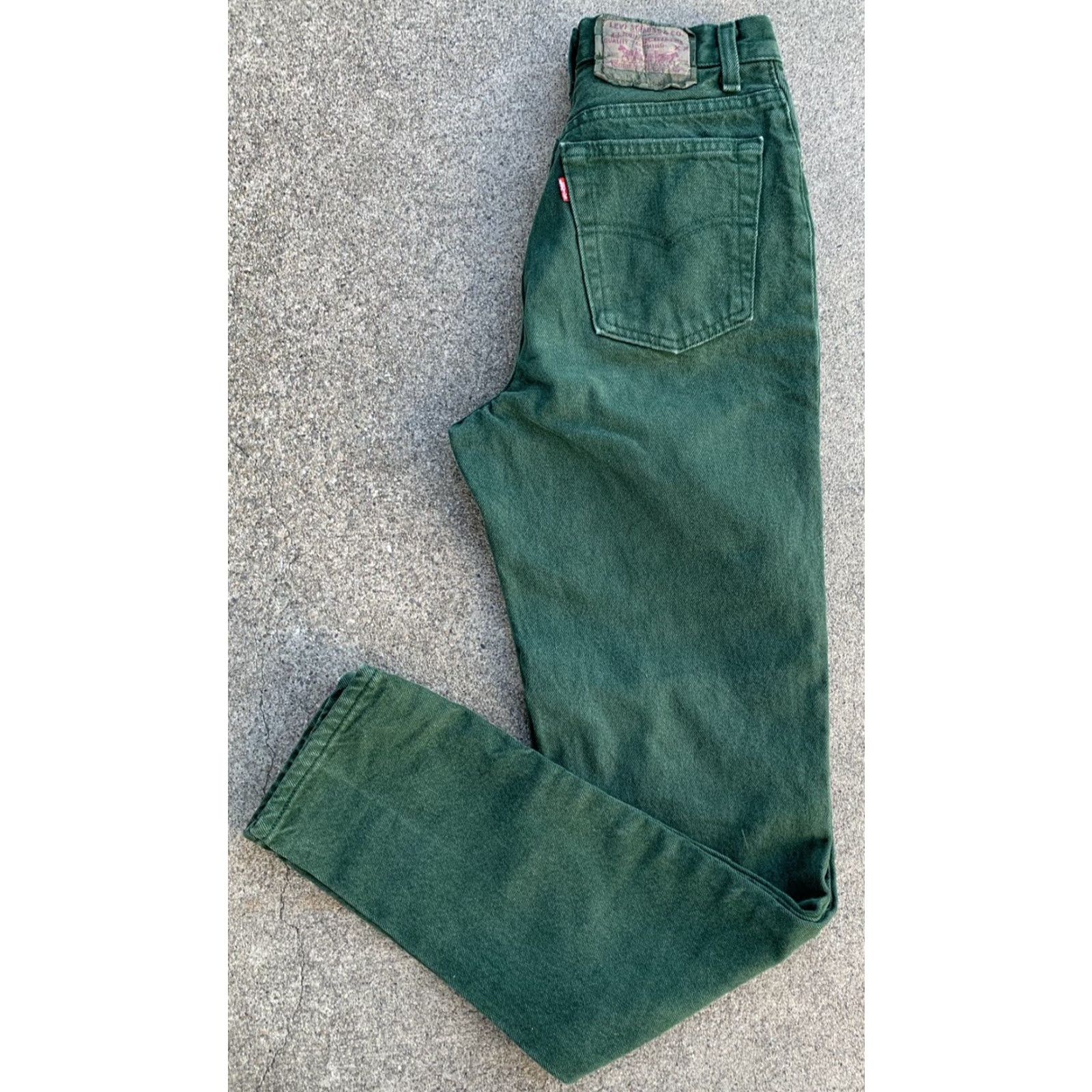 Levi's VINTAGE Levi's 501 jeans button fly tapered leg green size 5 M 26 in waist Size 27" / US 4 / IT 40 - 5 Thumbnail